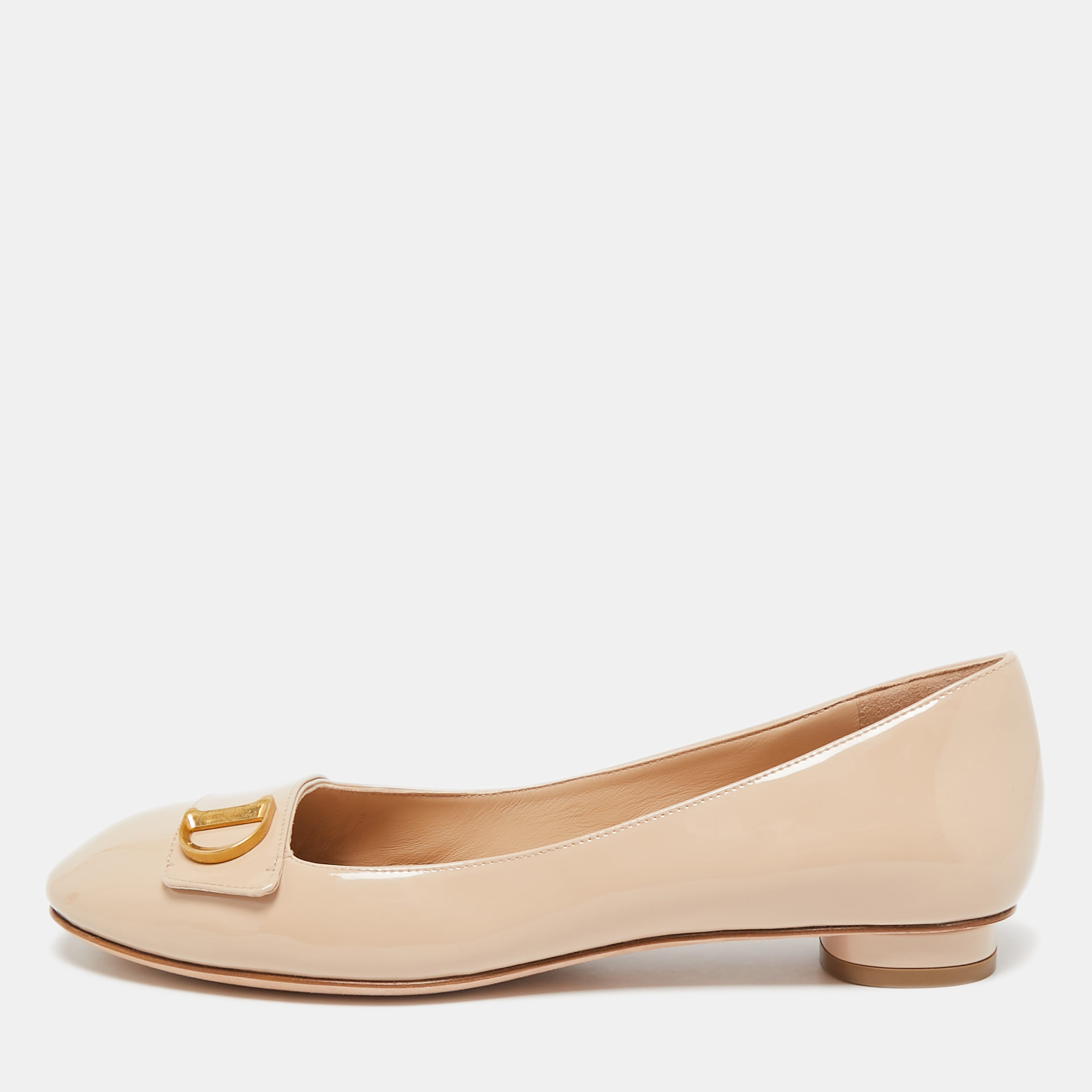 

Dior Beige Patent Leather C'est Ballet Flats Size