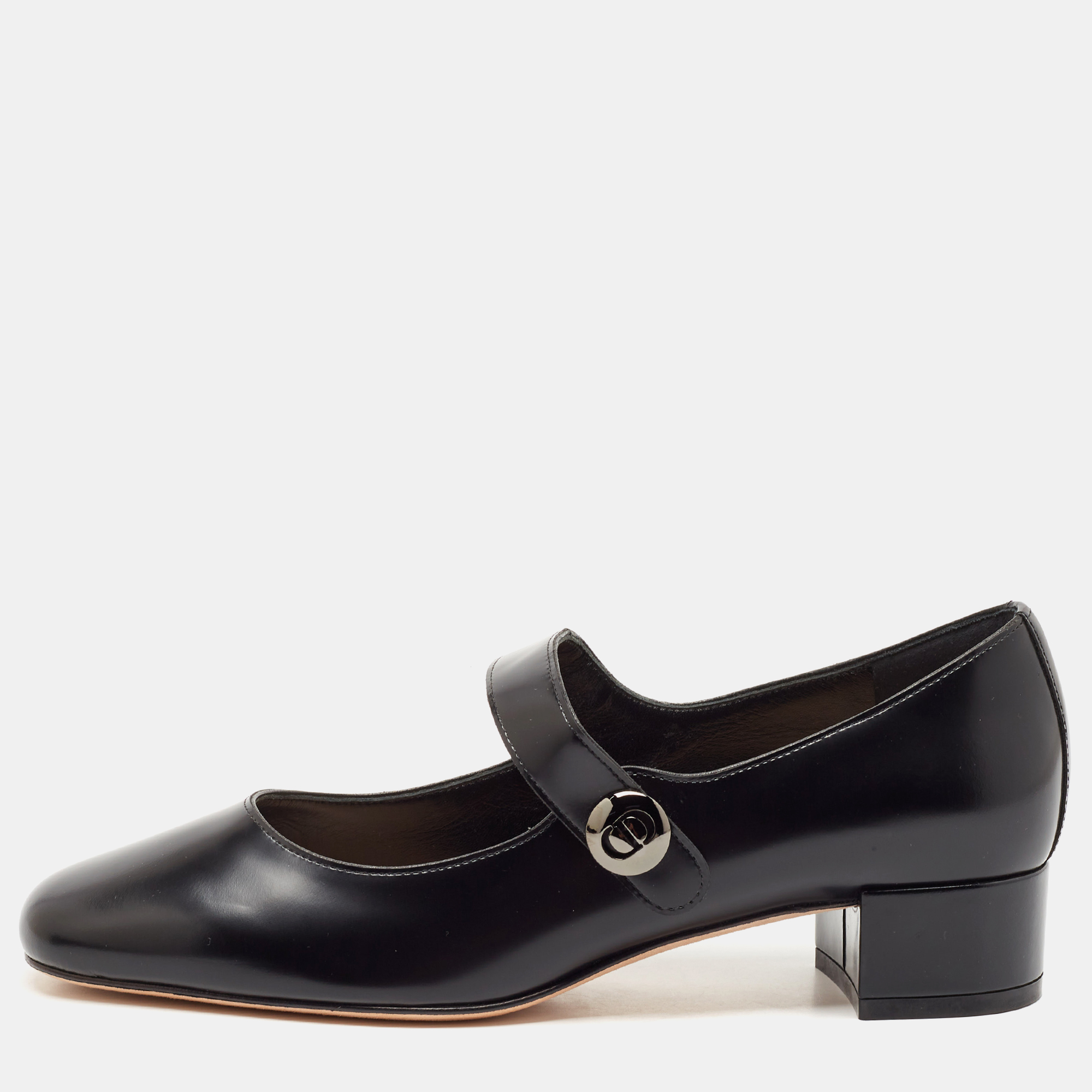 

Dior Black Leather D-Doll Mary Jane Pumps Size