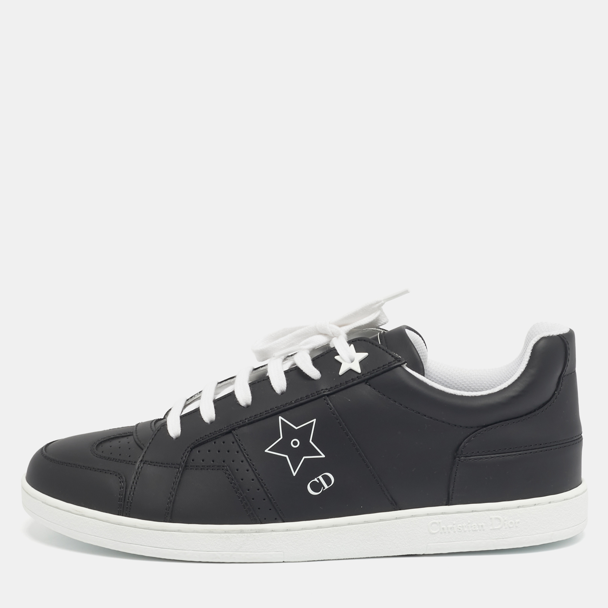 

Dior Black Leather D-star Lace Up Sneakers Size