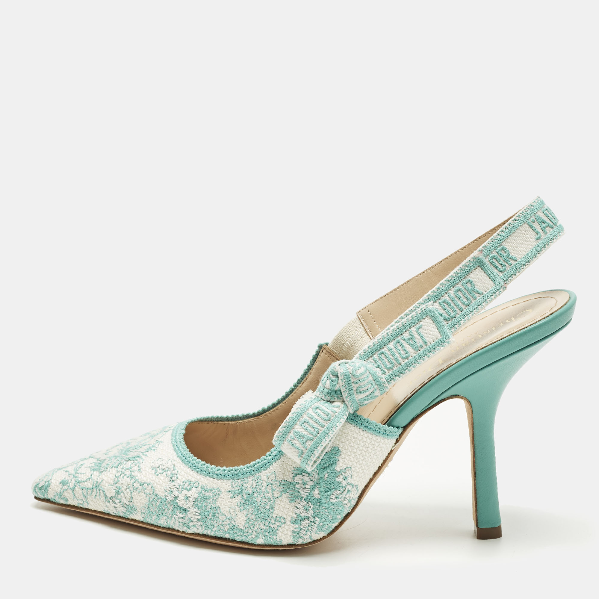 

Dior J'Adior Size  Multicolor Jacquard Slingback Pumps