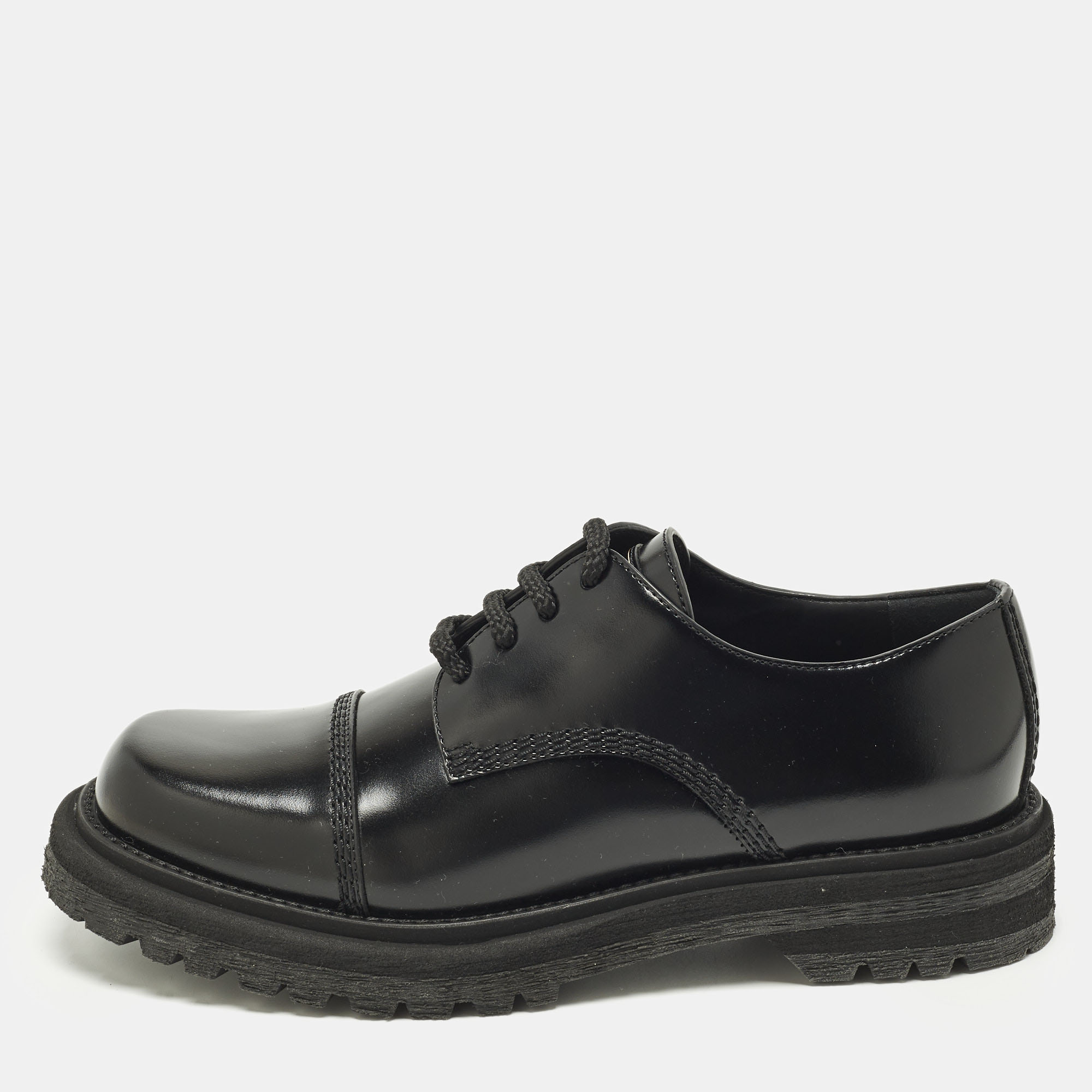 

Dior Diorebel Size  Black Leather Derby