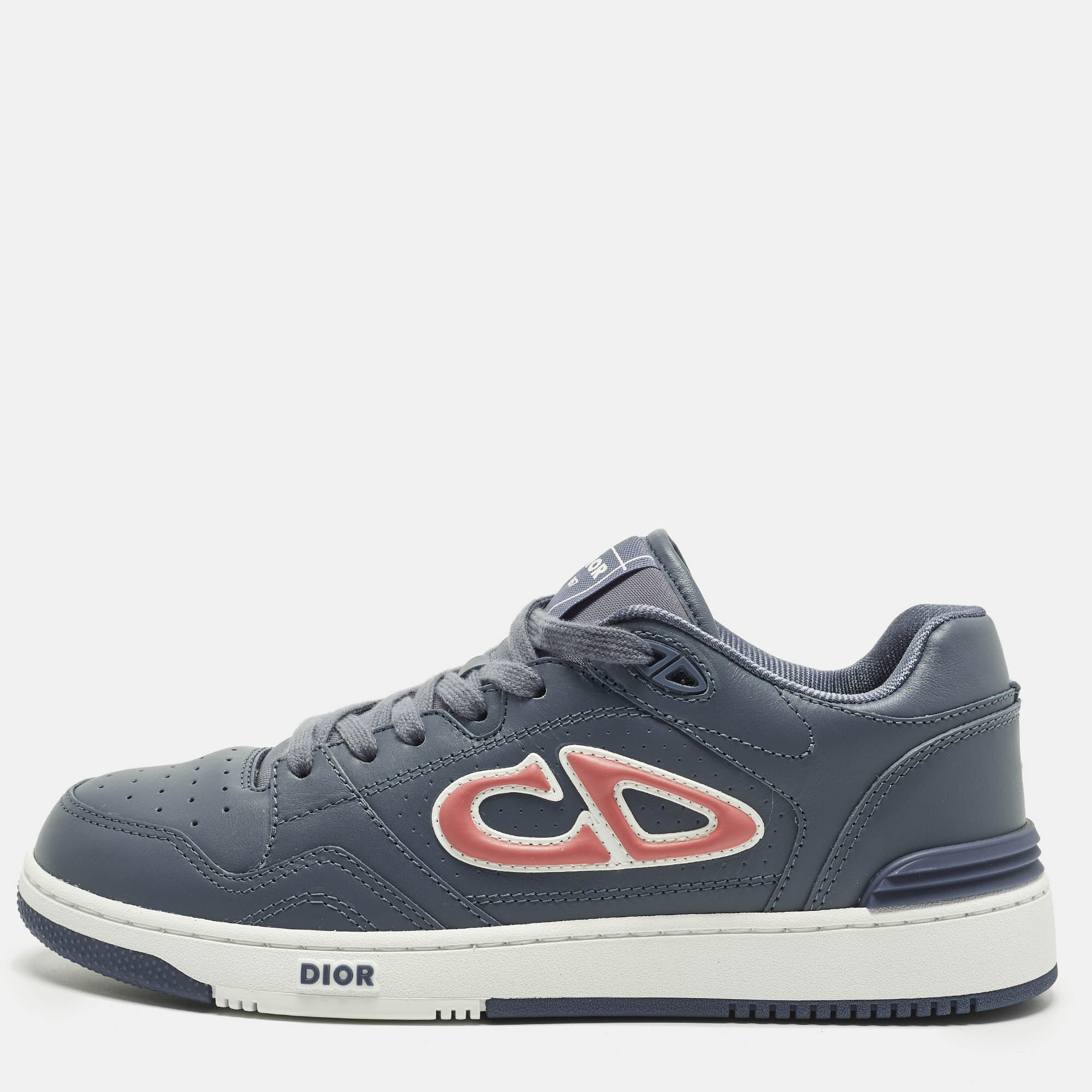 

Dior B57 Size  Blue/Pink Leather Lace Up Sneakers