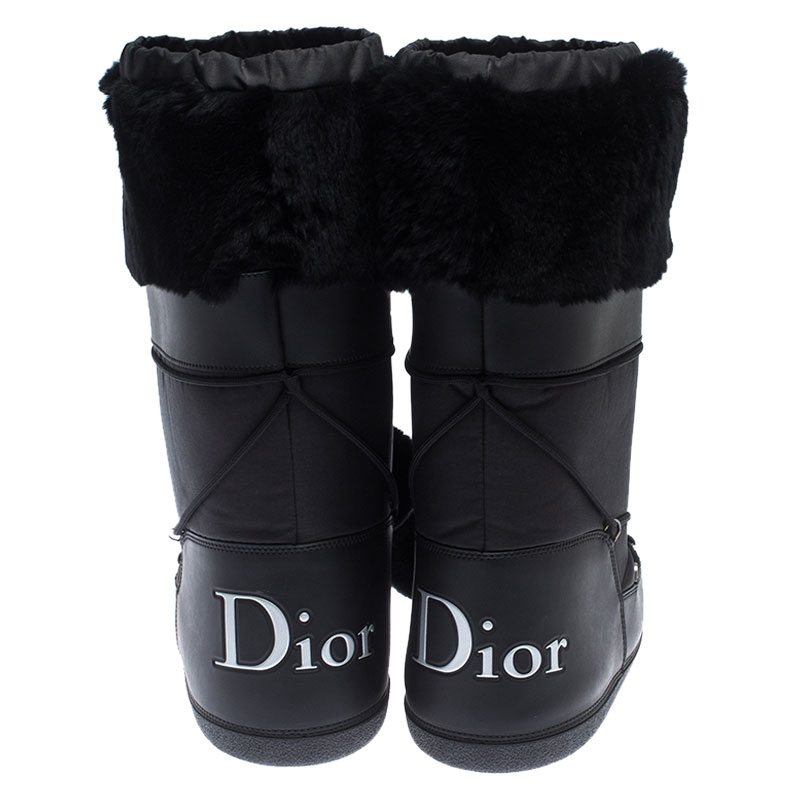 Dior Black Fabric Moon Boots Size 43 Dior