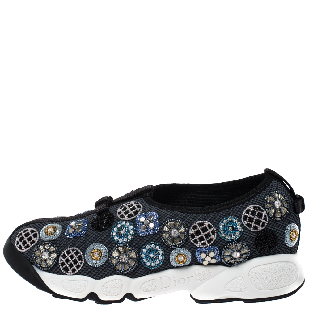 

Dior Grey Mesh Fusion Embellished Sneakers Size