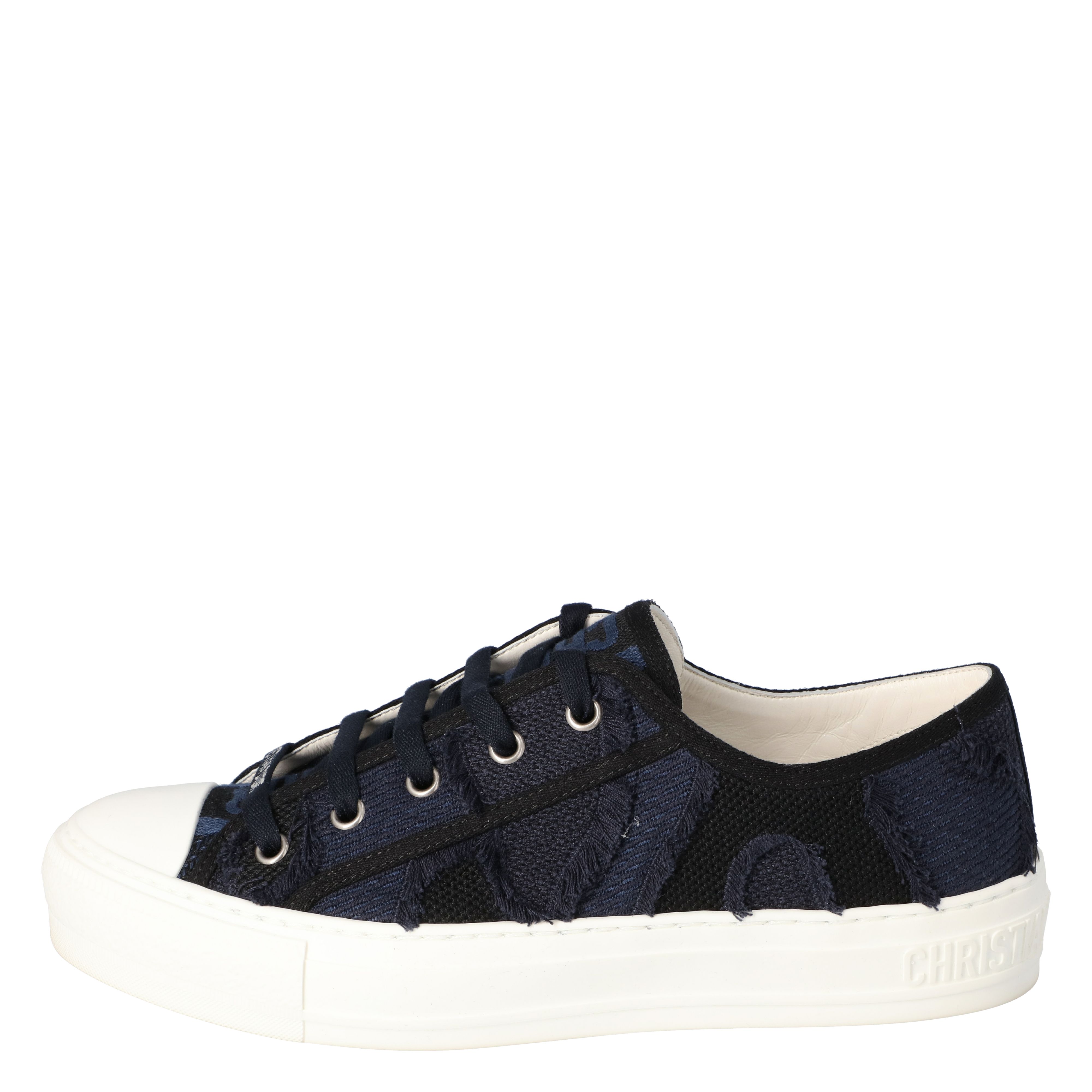 

Dior Deep Blue Camo Canvas Walk'n'Dior Low-Top Sneakers Size