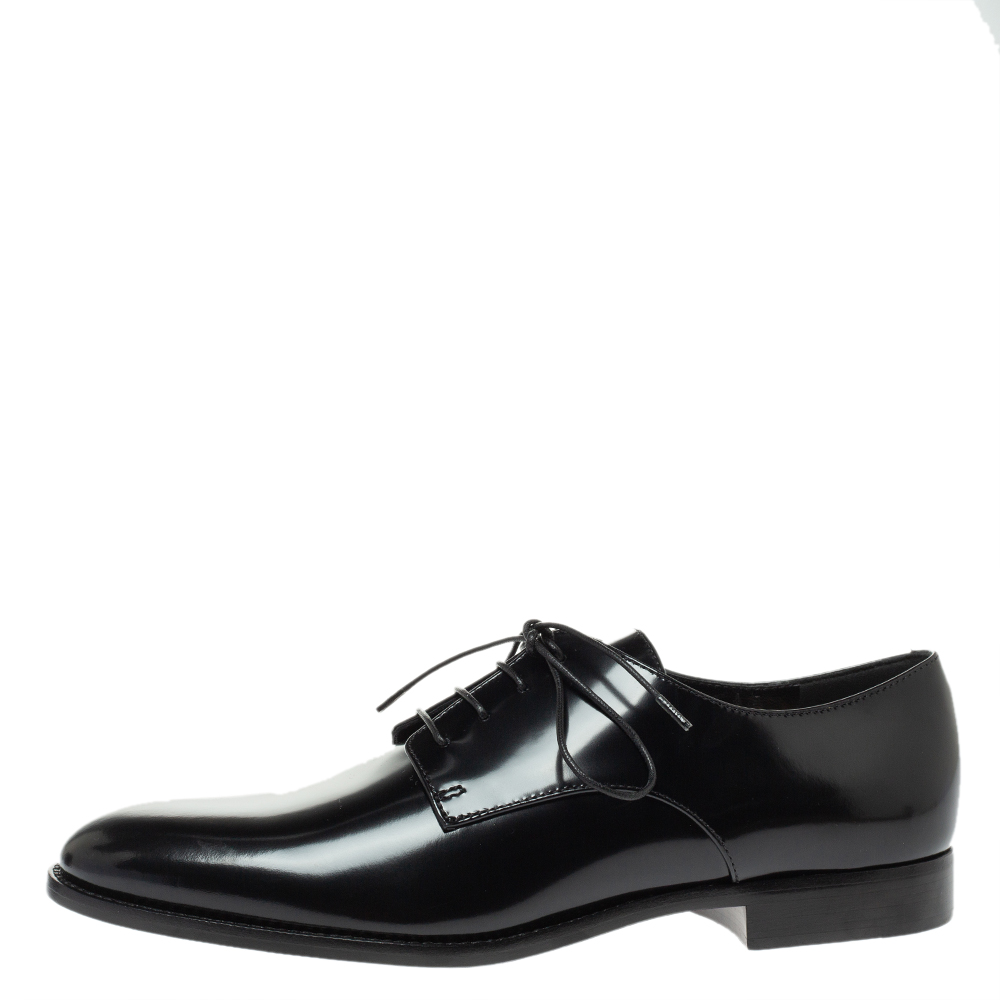 

Dior Black Patent Leather Lace Up Derby Size