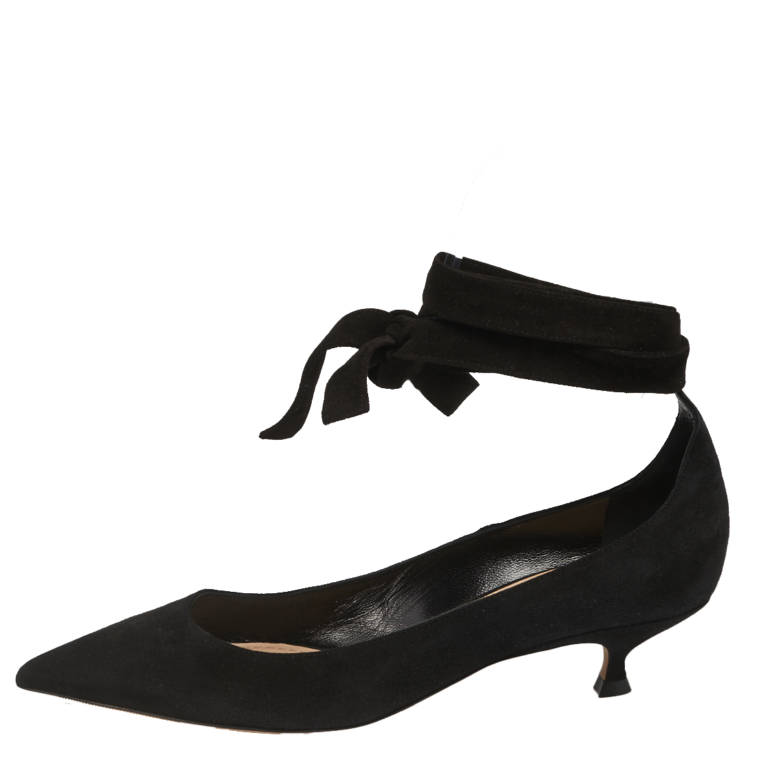 

Dior Black Suede Pointed Toe Ankle Wrap Pumps Size