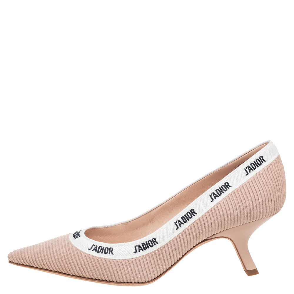 

Dior Beige/White Canvas J'Adior Pointed Toe Pumps Size