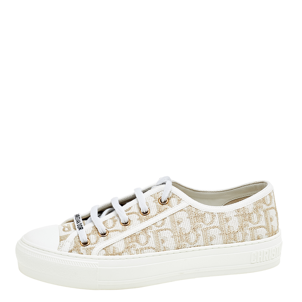 

Dior White Oblique Canvas Sneakers Size