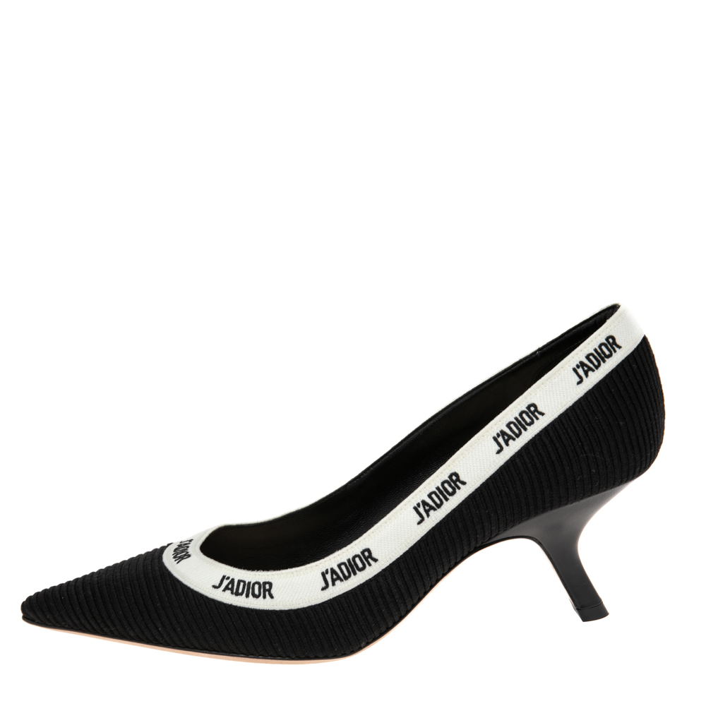 

Dior Black Canvas J'adior Pointed Pumps Size