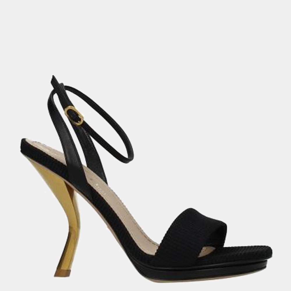 

Christian Dior Black D-Sculpture Sandals Size US 6.5 EU