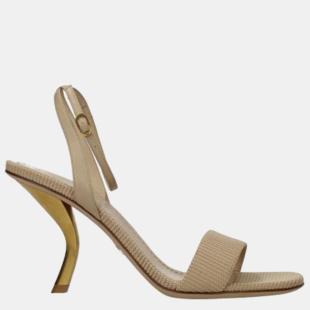 

Christian Dior Beige Leather D-Sculpture Sandals Size US 9 EU