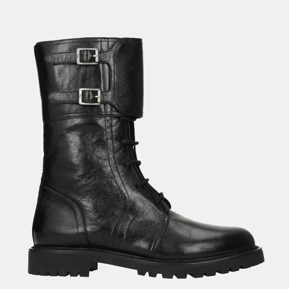 

Dior Black Leather Ankle Boots Size US 10/EU