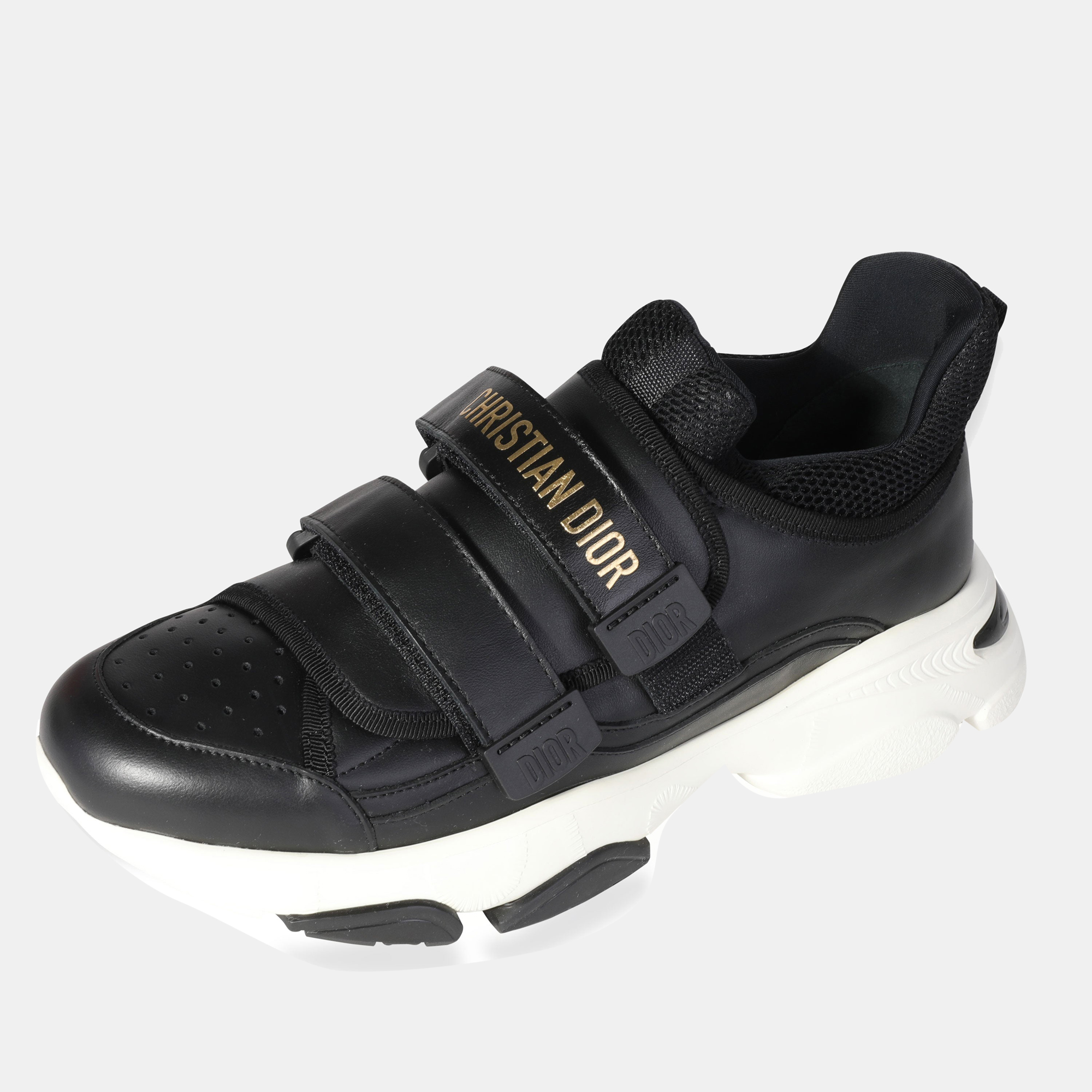 

Dior Black Leather D-Wander Sneakers EU