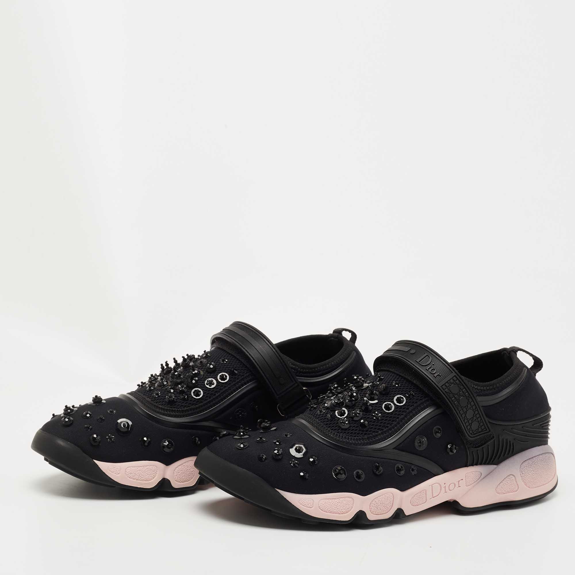 

Dior Black Mesh and Nylon Fusion Sneakers Size