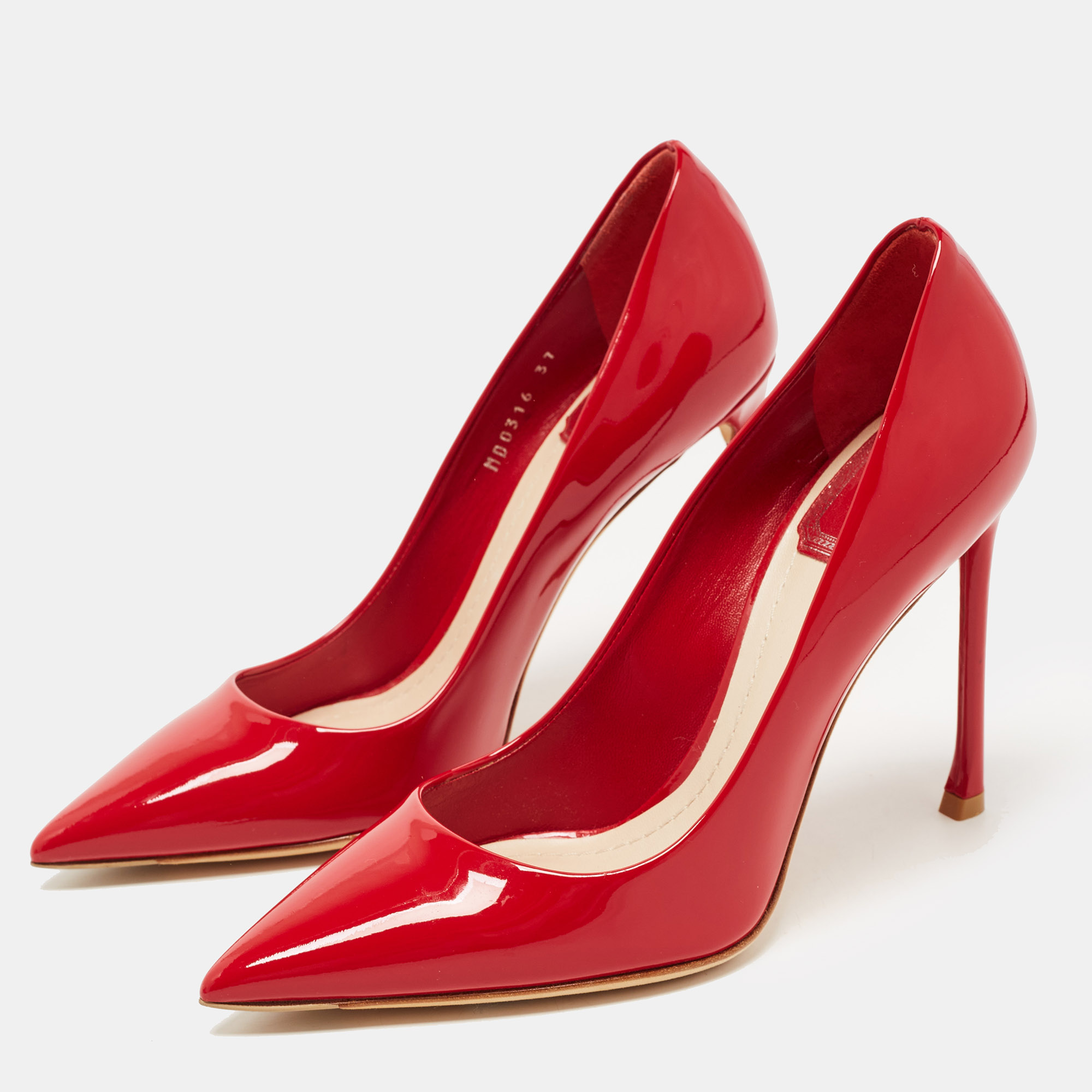 

Christian Dior Red Patent Leather Dioressence Pumps Size