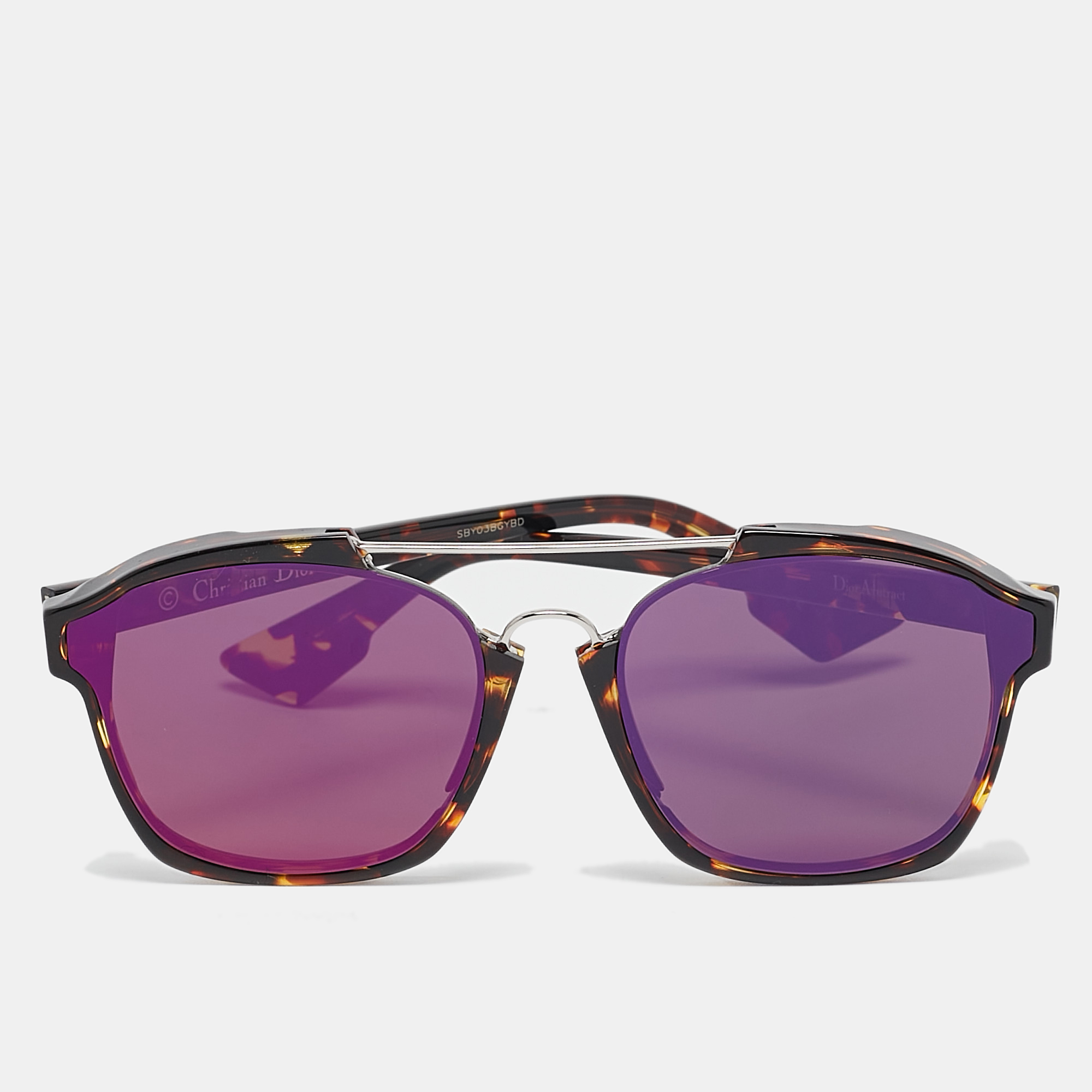 

Dior Tortoise/Pink Abstract Mirror Aviators Sunglasses, Brown