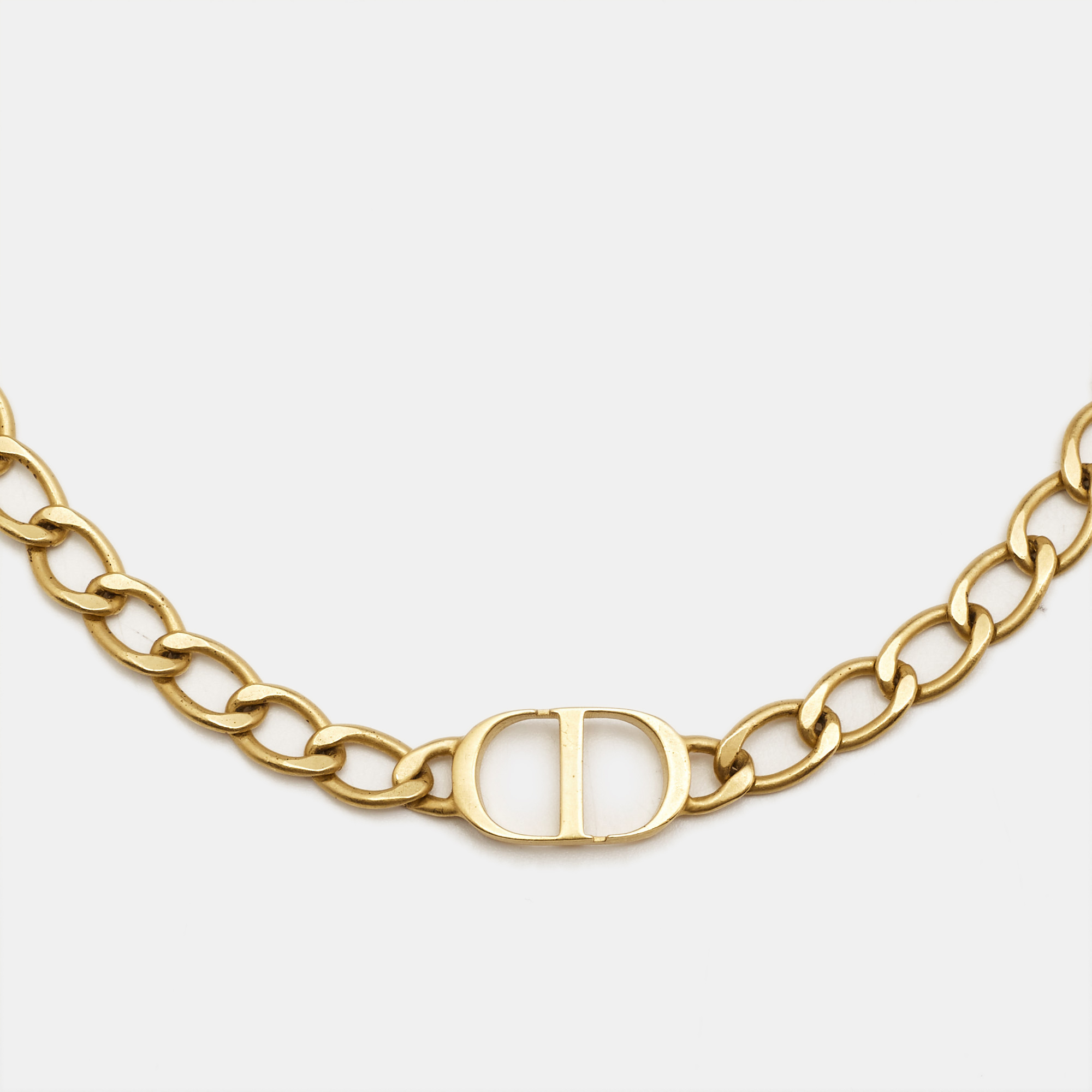 

Dior 30 Montaigne Gold Tone Thin Choker Necklace