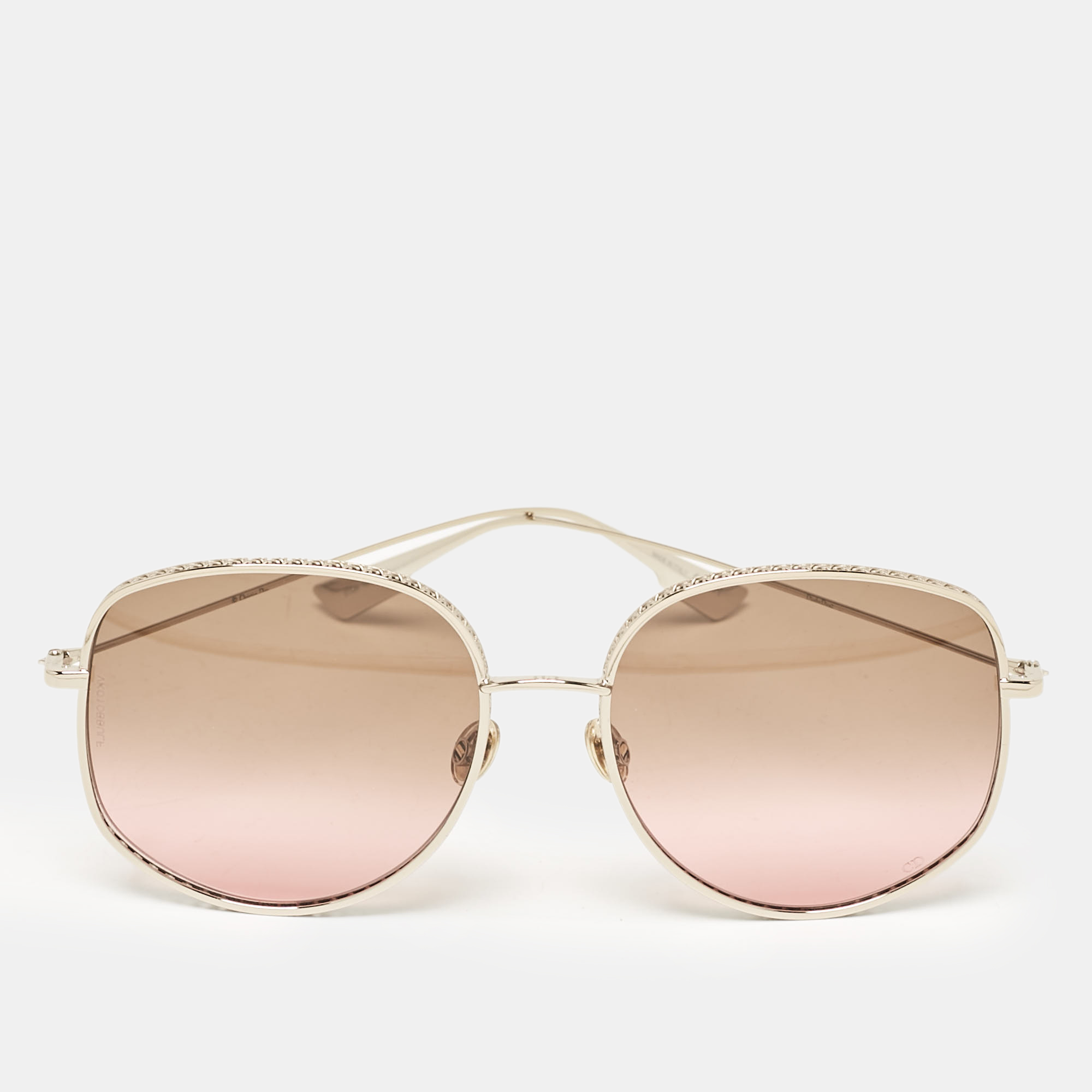 

Dior Brown/Pink Gradient Diorbydior2 Oversized Sunglasses