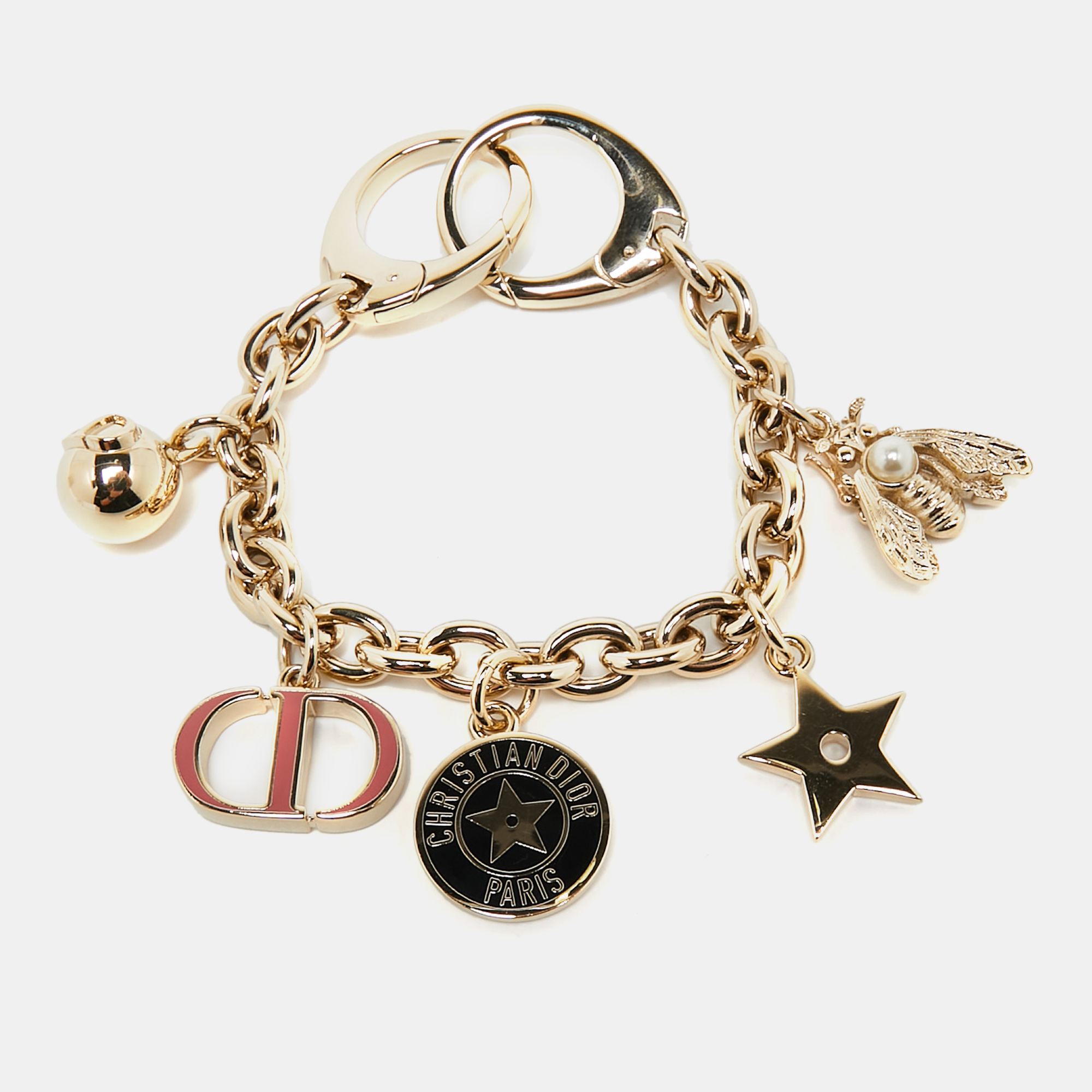 

Dior Gold Tone 30 Montaigne Bag Charm