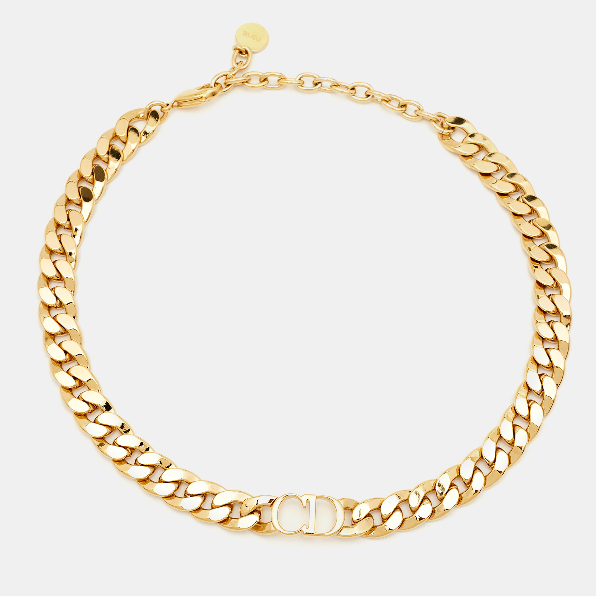 

Dior CD Danseuse Etoile Gold Tone Choker Necklace