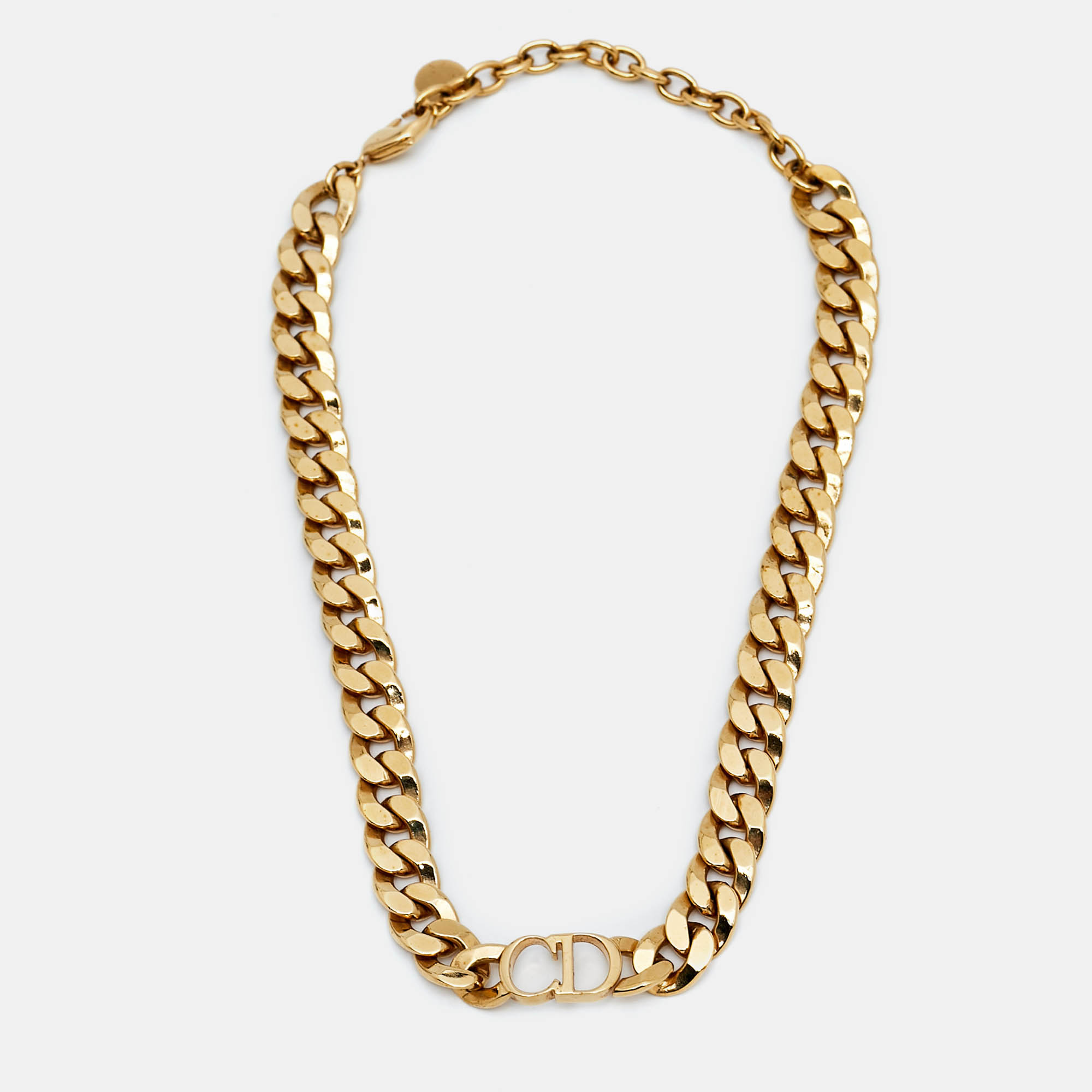 

Dior CD Danseuse Etoile Gold Tone Choker Necklace