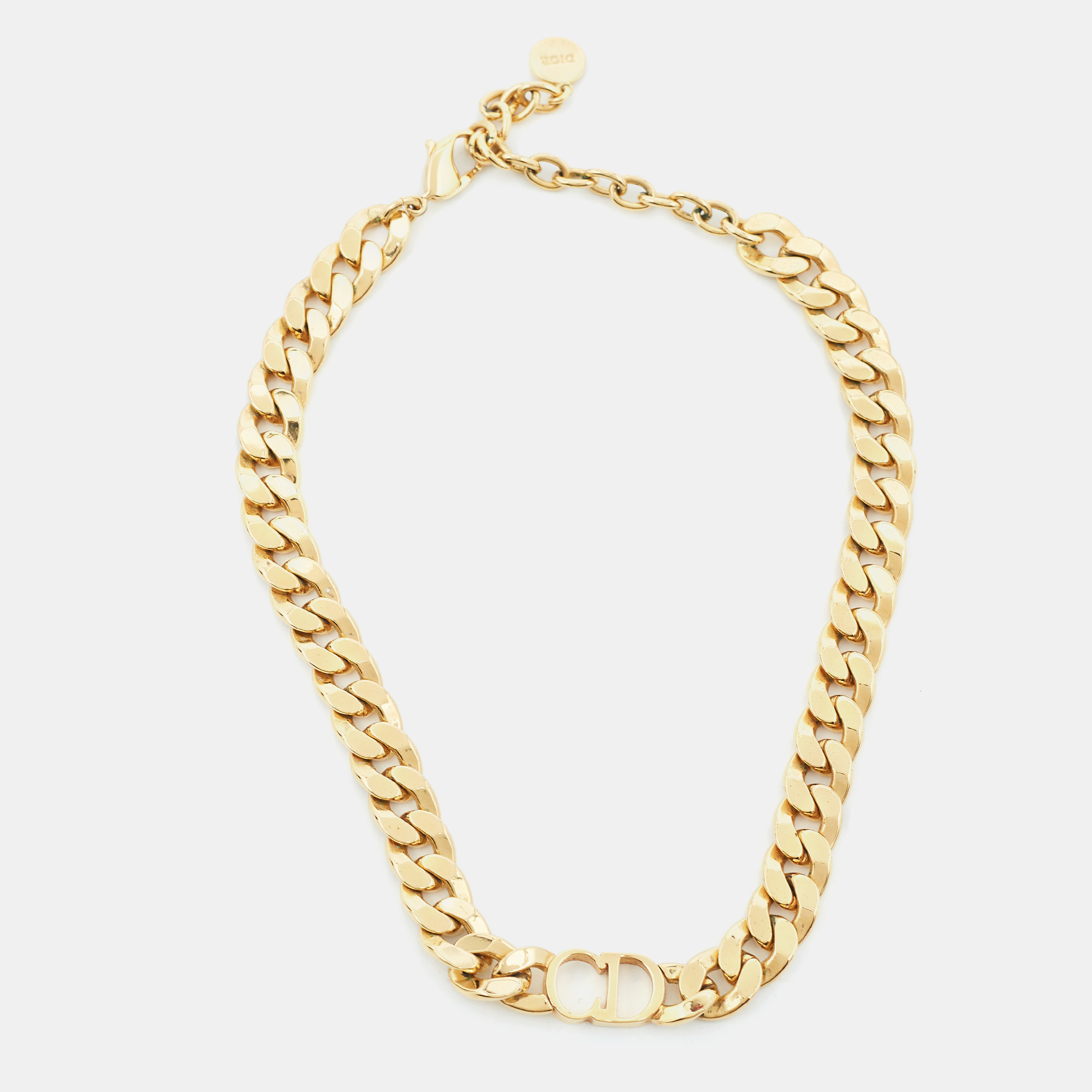 

Dior CD Danseuse Etoile Gold Tone Choker Necklace