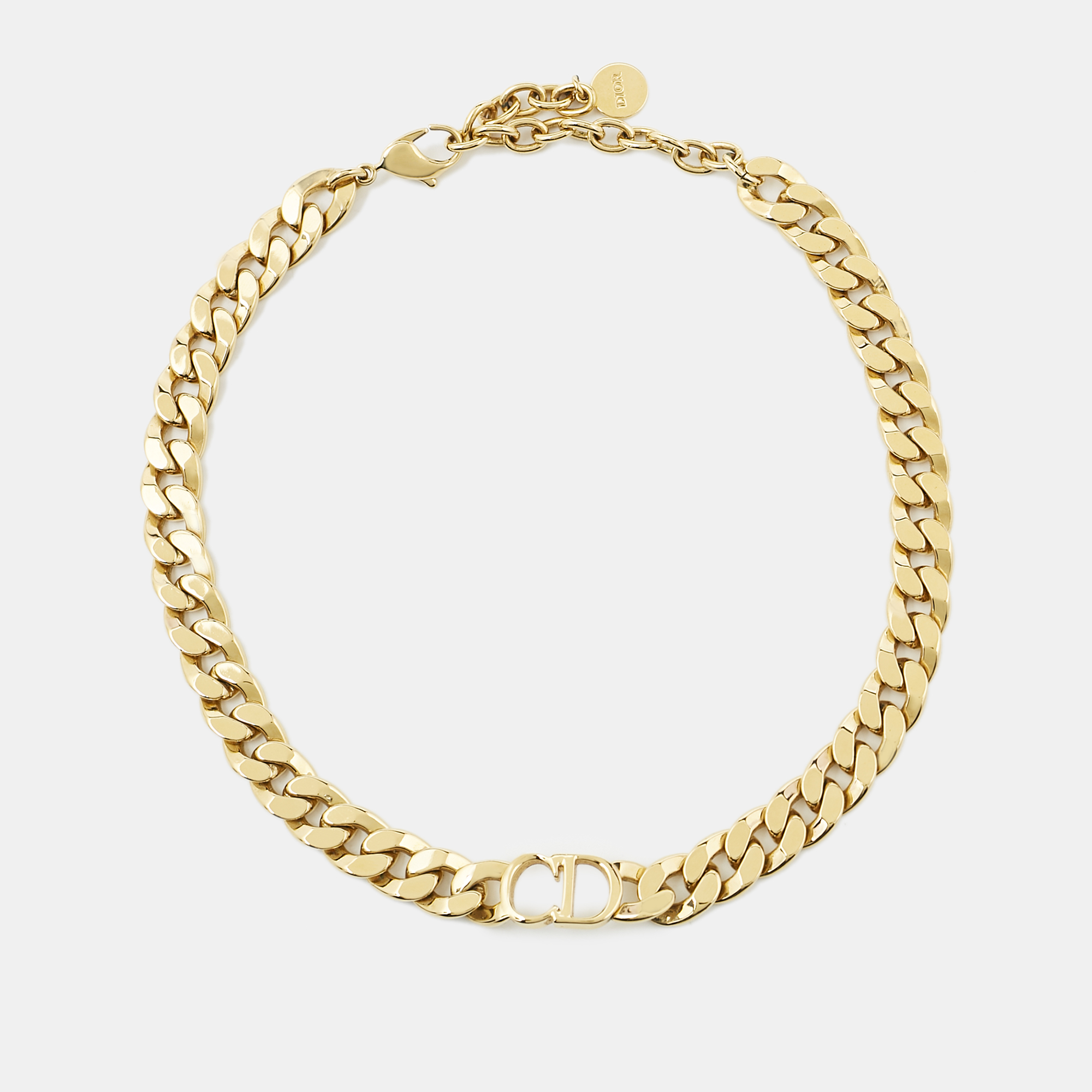 

Dior CD Danseuse Etoile Gold Tone Choker Necklace