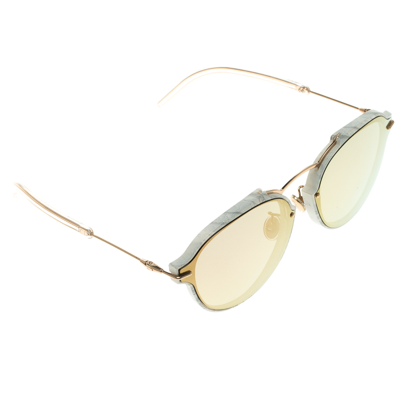 Pre Owned نظارة شمسية ديور سو ريال GBZ0J ذهبية وردية