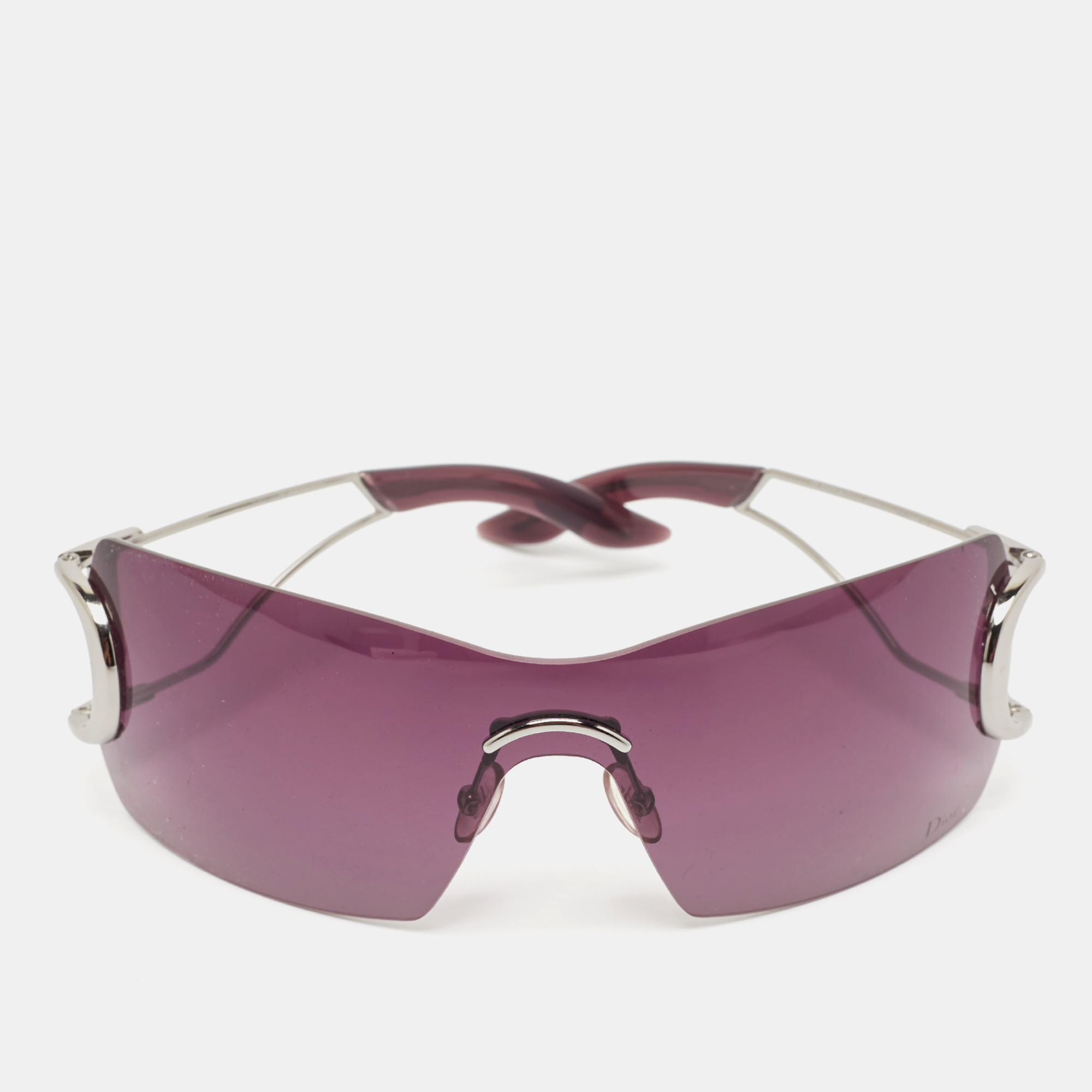 

Dior Diorly 2 Purple Silver Tone 6LBNP Shield Sunglasses