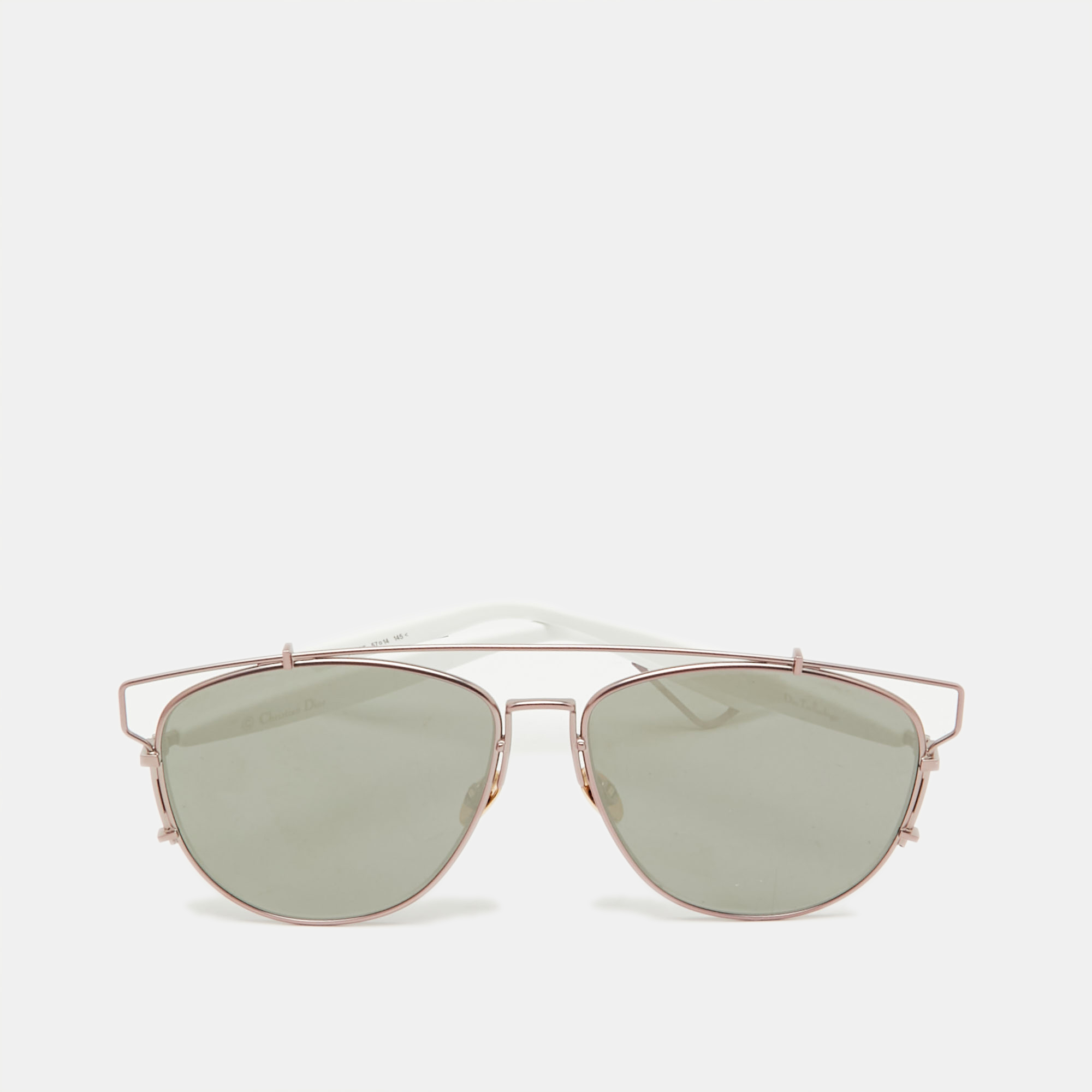 

Dior Two Tone/Grey Mirrored DiorTechnologic Aviator Sunglasses