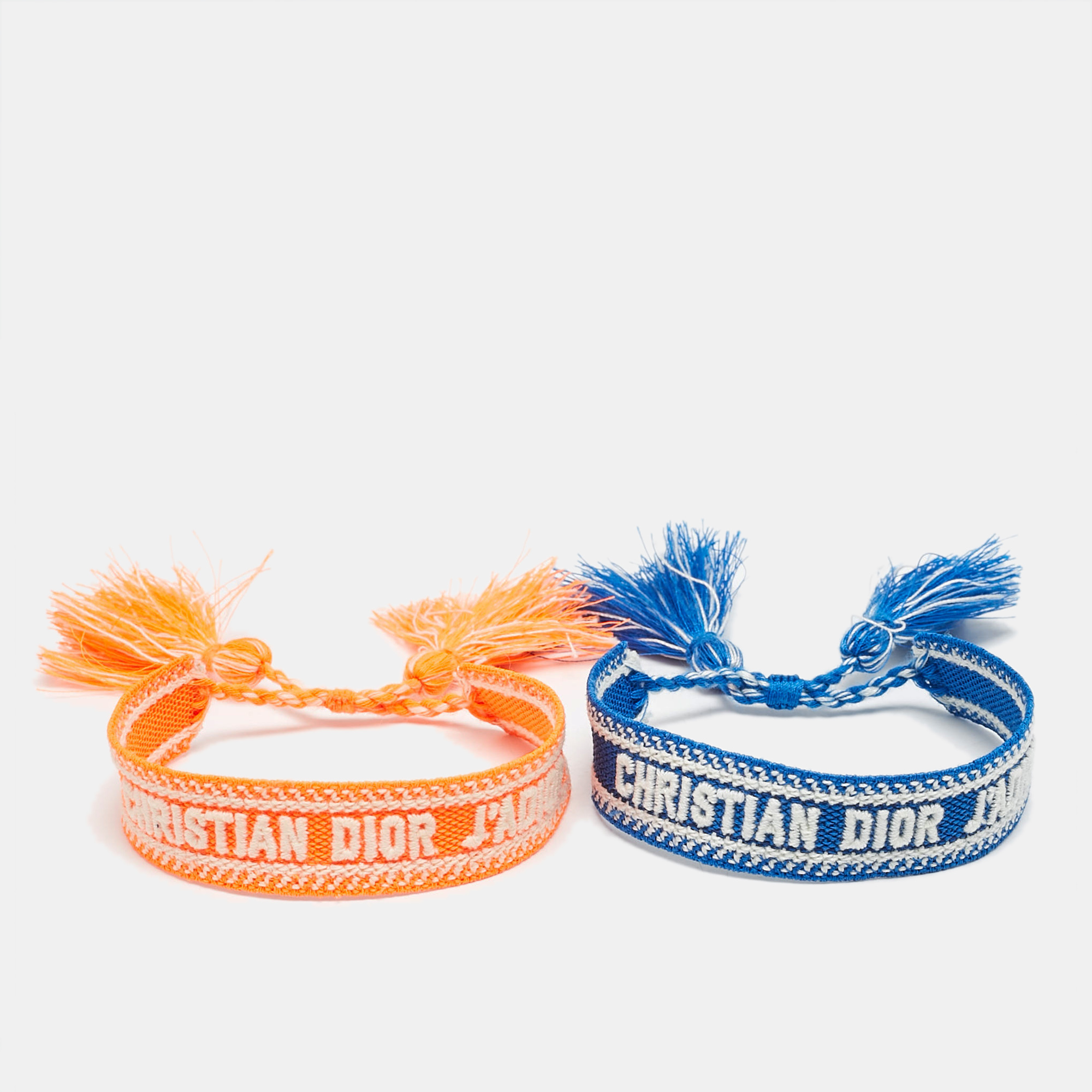 

Dior Orange/Blue J'Adior Woven Friendship Bracelet Set, Multicolor