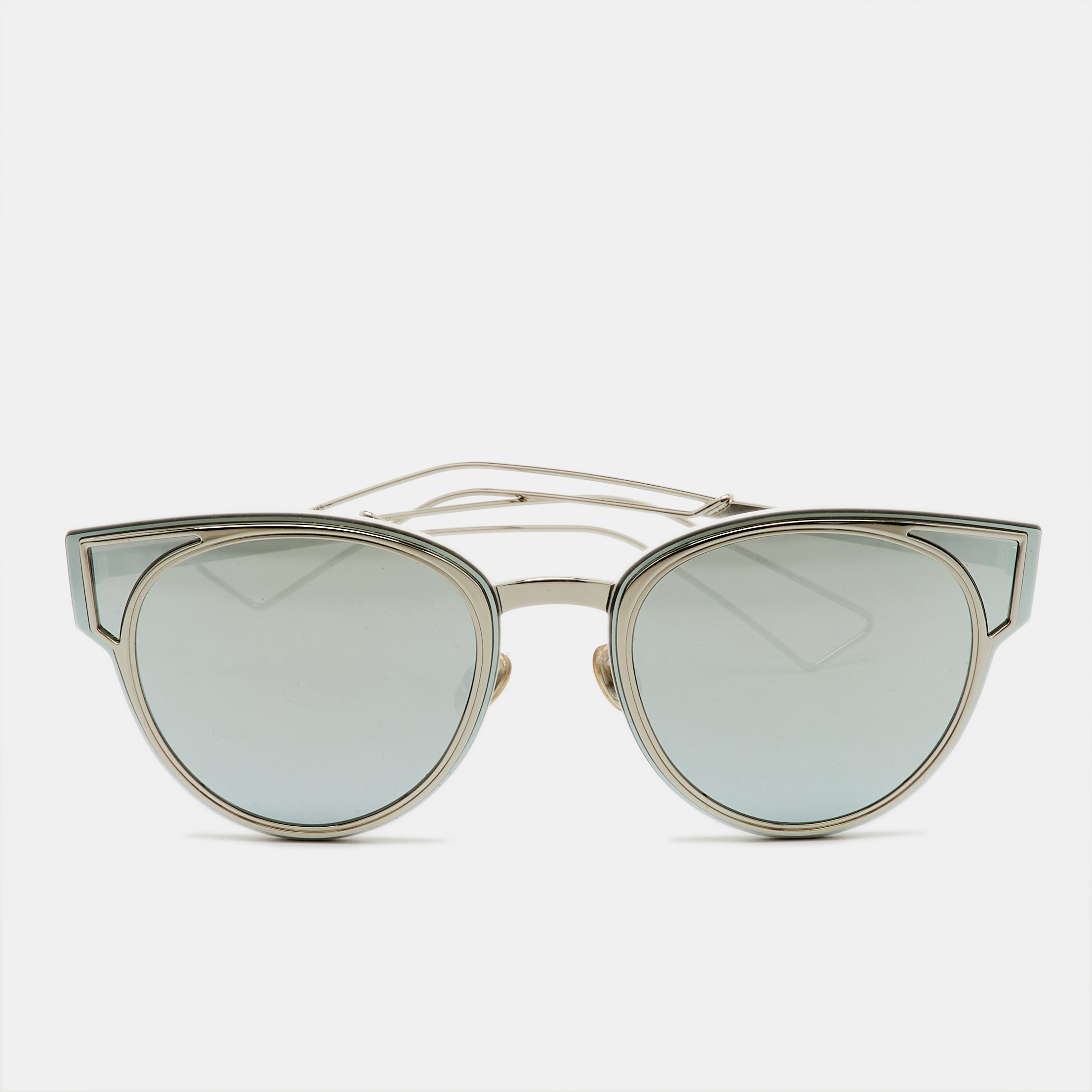

Dior Silver Tone/Black Mirrored 010DC DiorSculpt Cat-Eye Sunglasses