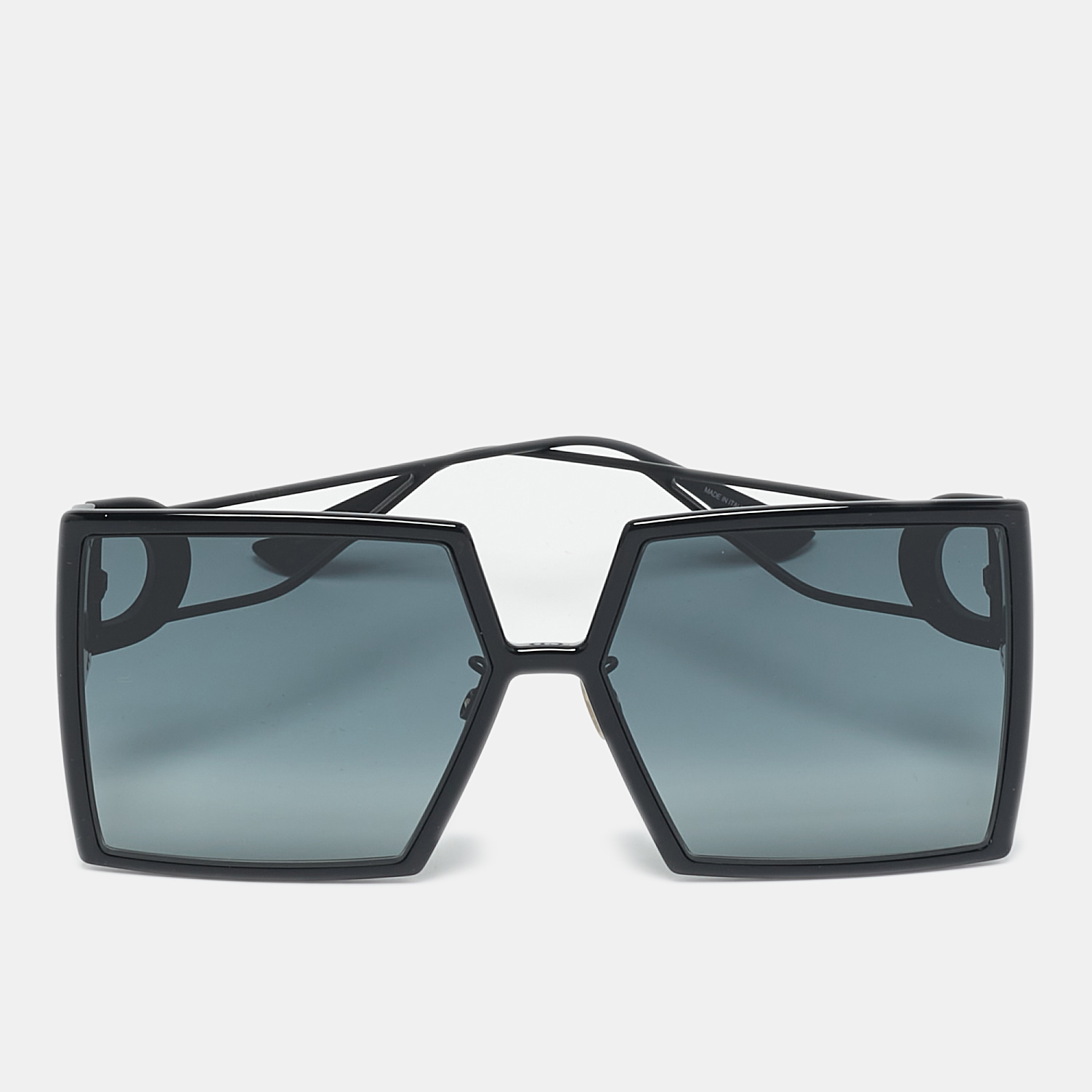 Pre-owned Dior Black 30 Montaigne Oversized Sunglasses