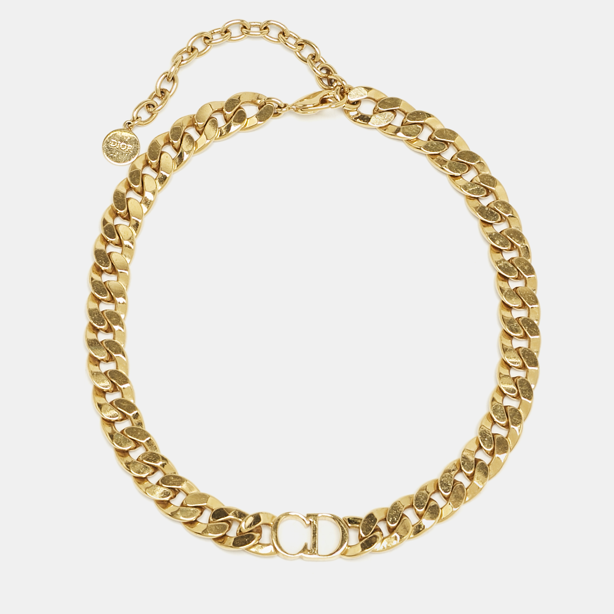 

Dior CD Danseuse Etoile Gold Tone Choker Necklace