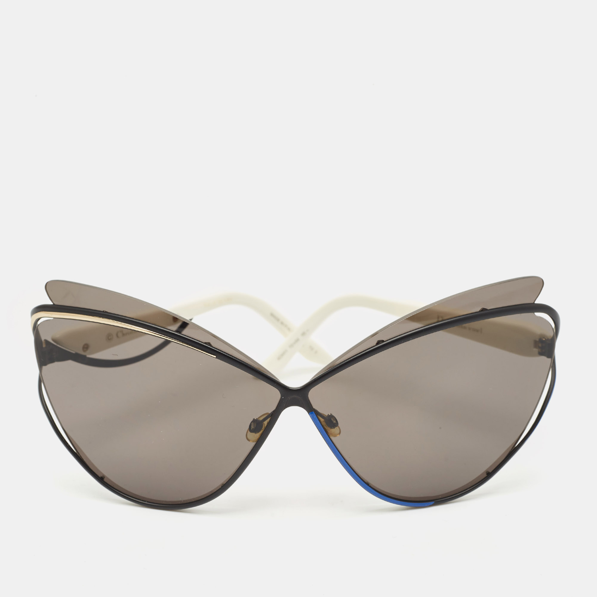 

Dior Black/White Audacieuse1 Butterfly Sunglasses