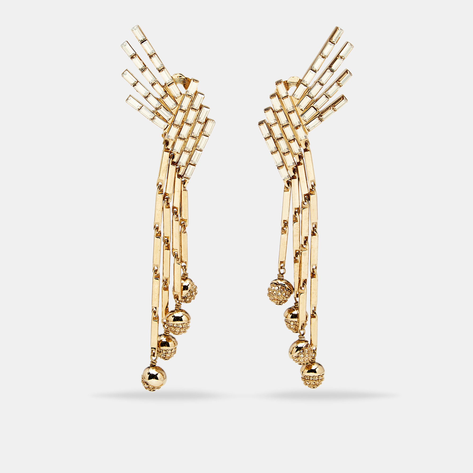 

Dior Wings Crystals Gold Tone Earrings