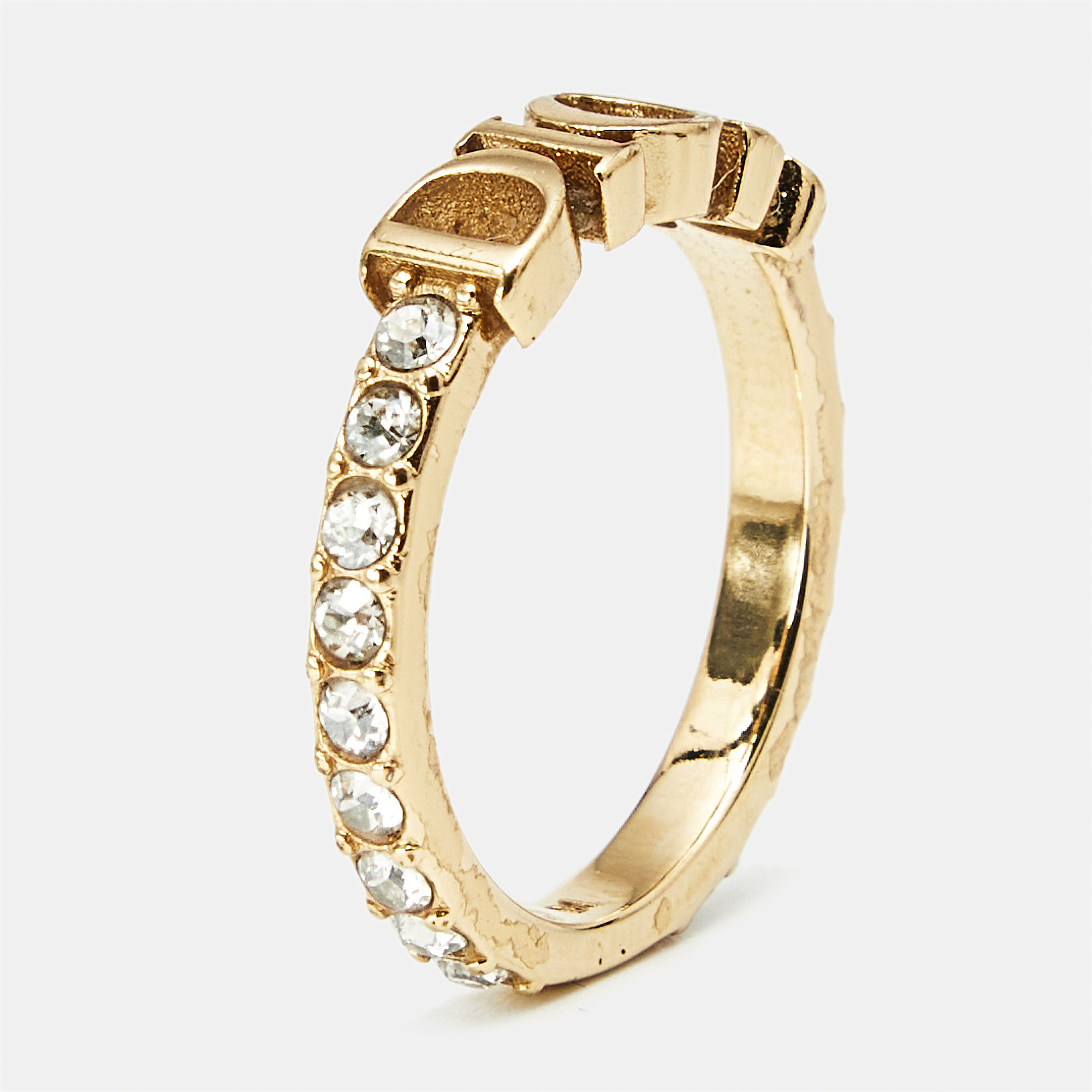 

Dior Dio(r)evolution Crystals Gold Tone Ring Size