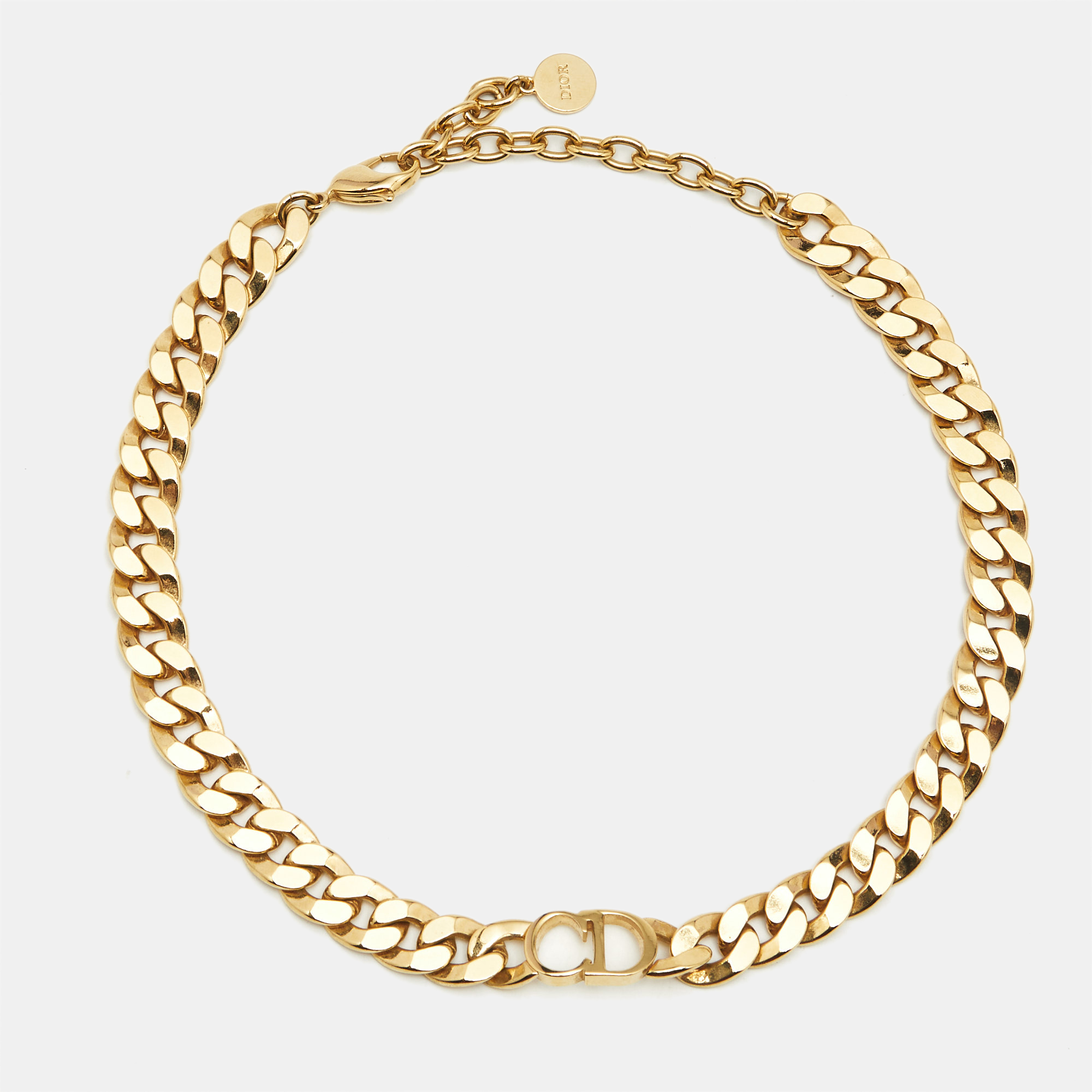 

Dior CD Danseuse Etoile Gold Tone Choker Necklace