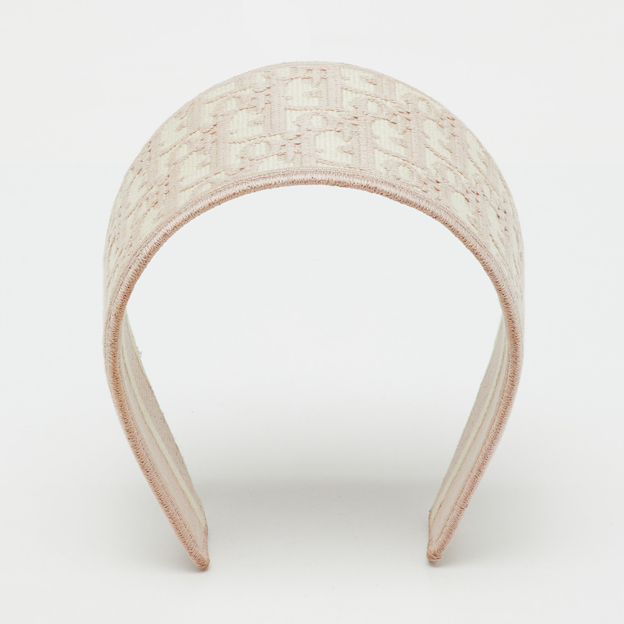 Pre-owned Dior Pink Oblique Pattern Wide Headband