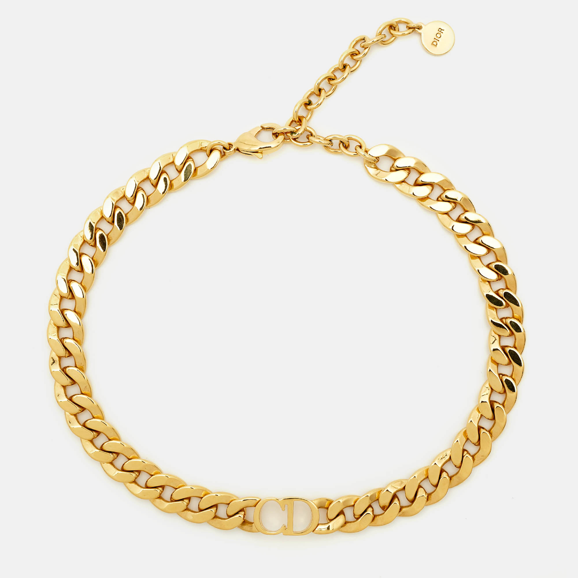 

Dior CD Danseuse Etoile Gold Tone Choker Necklace