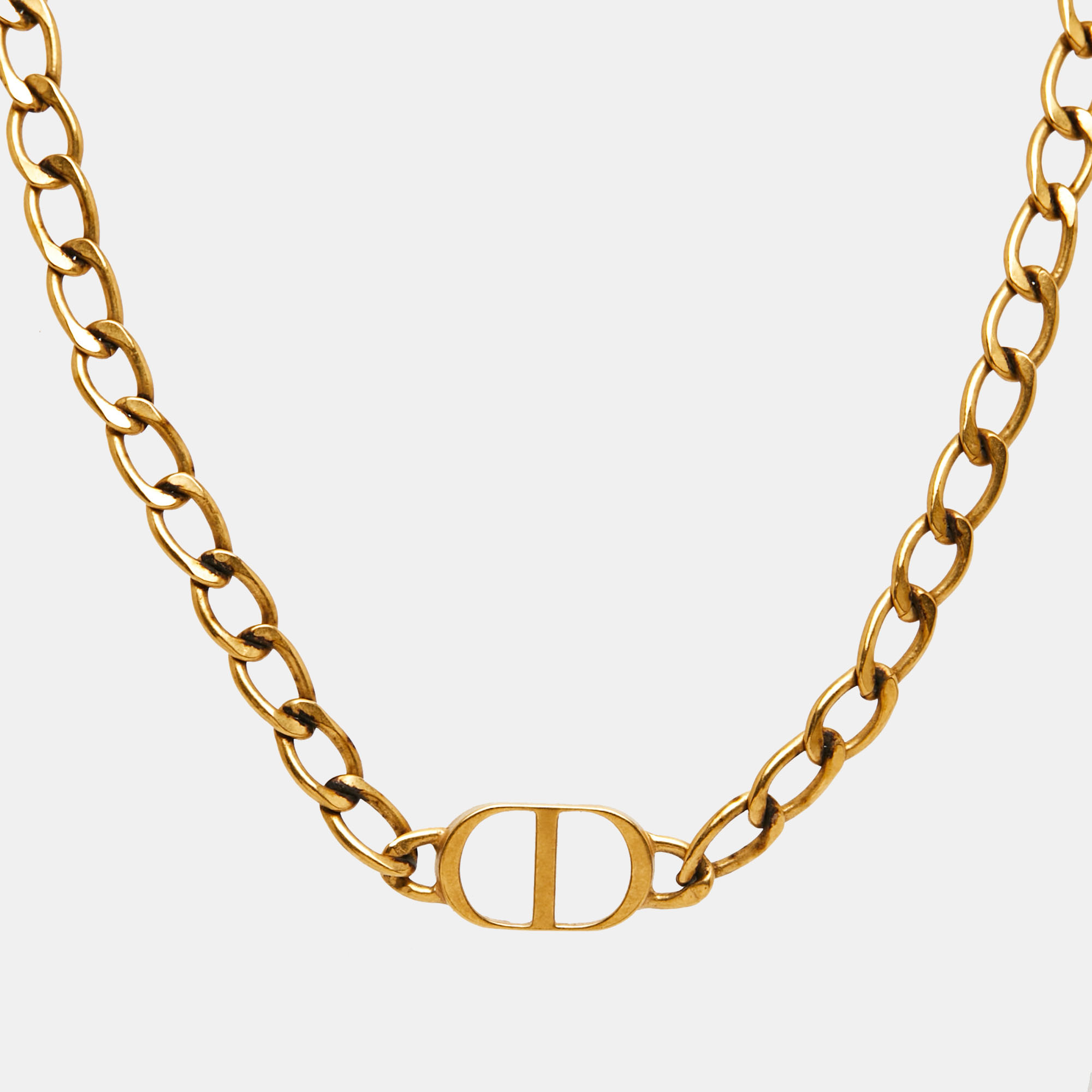 

Dior Petit CD Gold Tone Necklace
