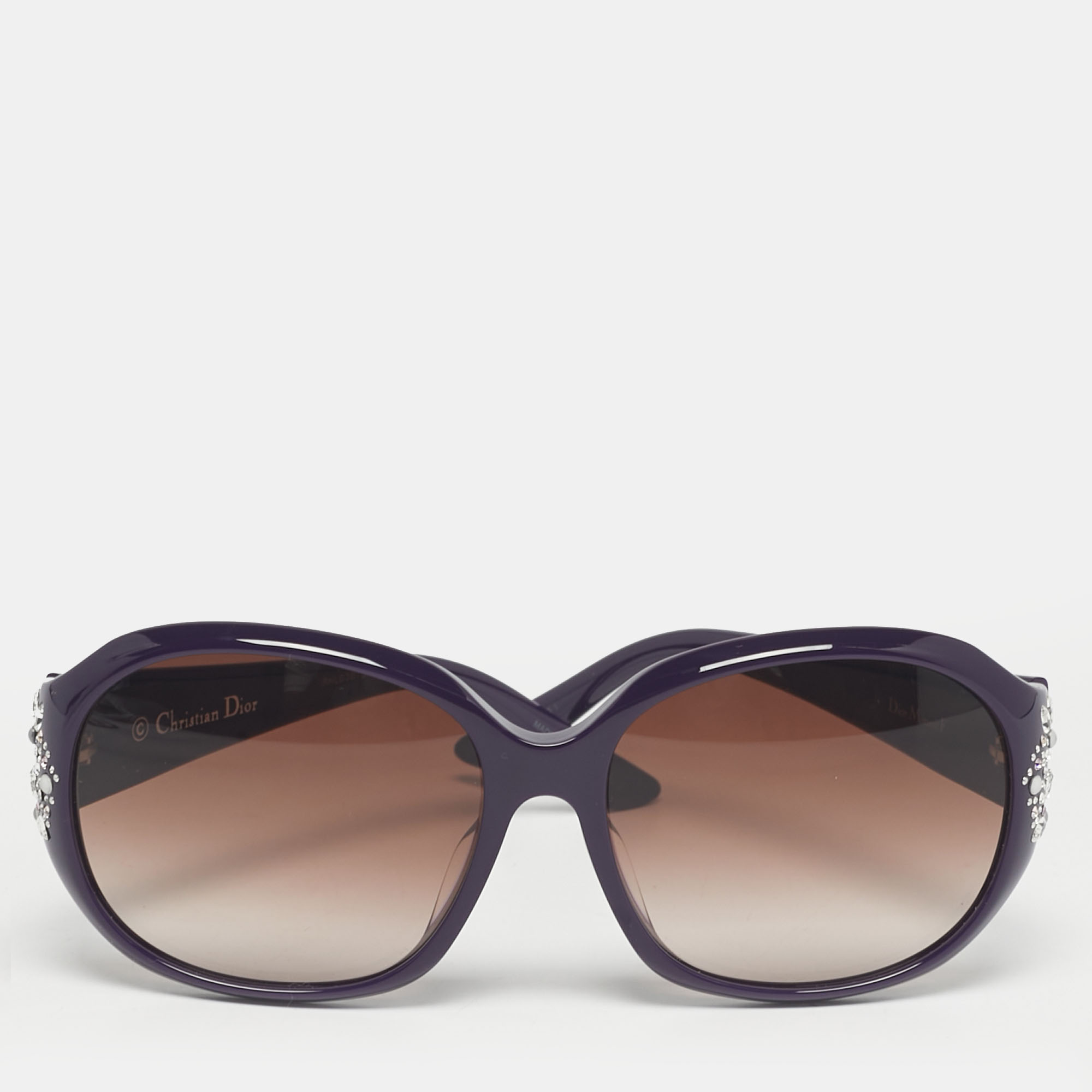 

Dior Purple/Brown Gradient 0T7P5 MinuitF Crystal Oversized Sunglasses