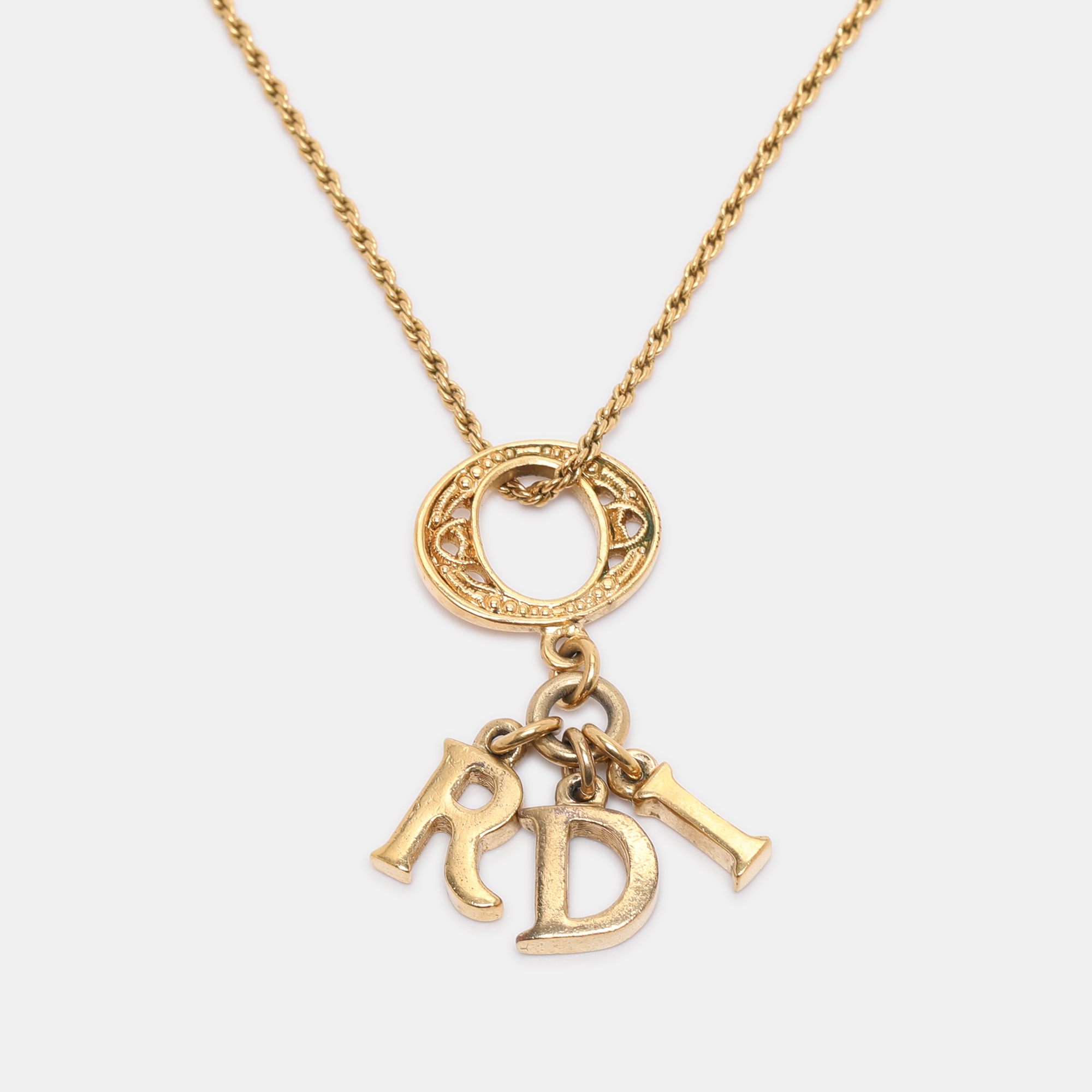 Pre-owned Dior Pendant Necklace In Gold