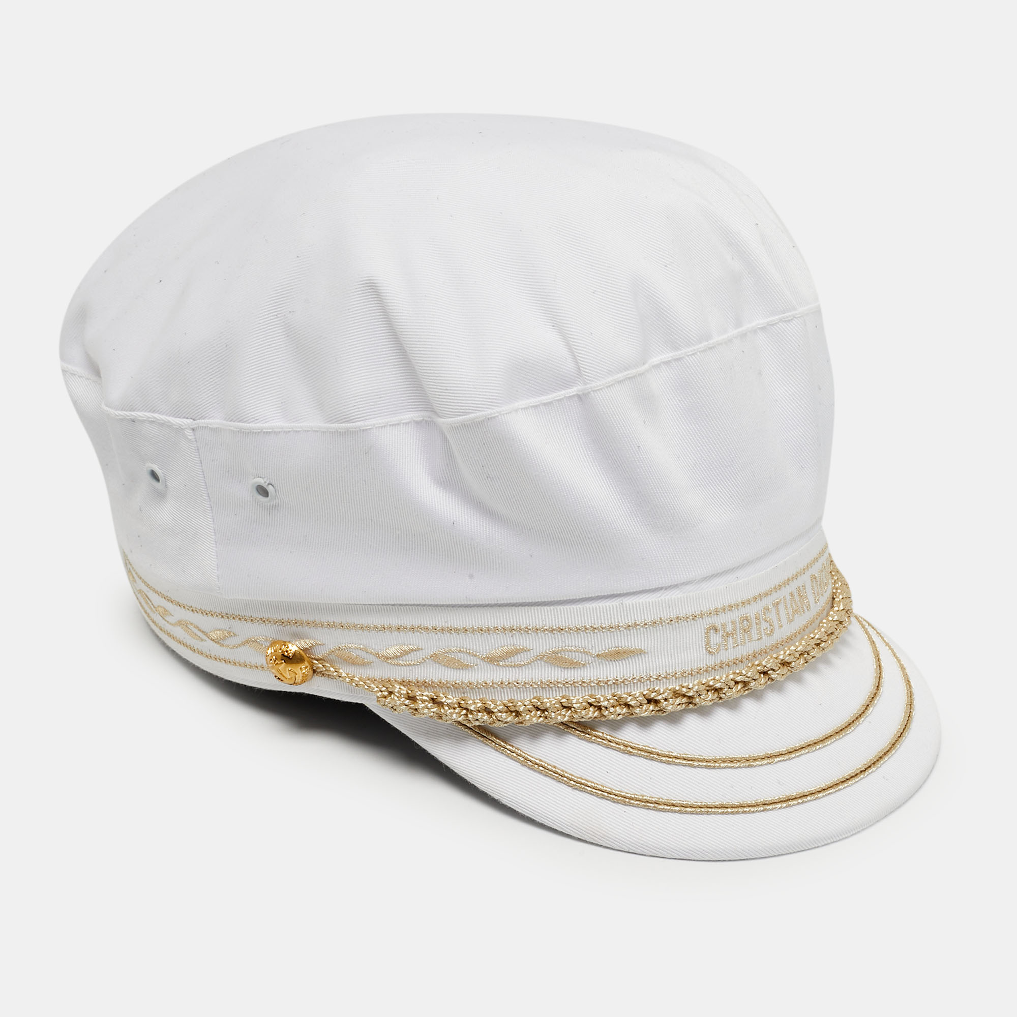 

Dior White Greek Fisherman Special Edition Cap Size 58