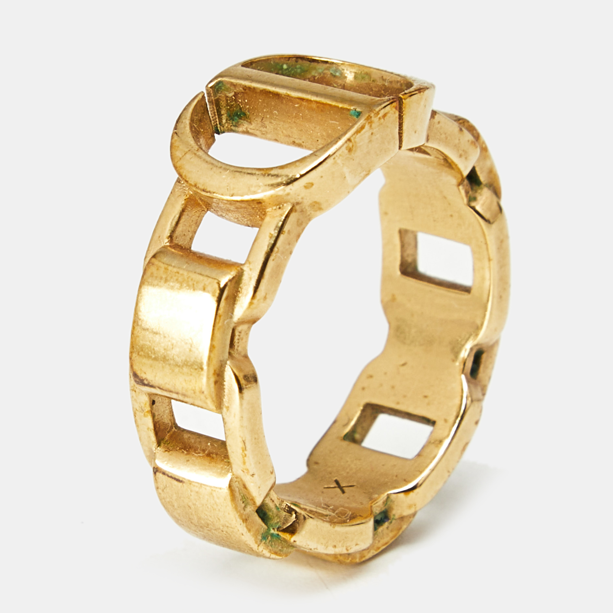 

Dior CD Gold Tone Ring Size