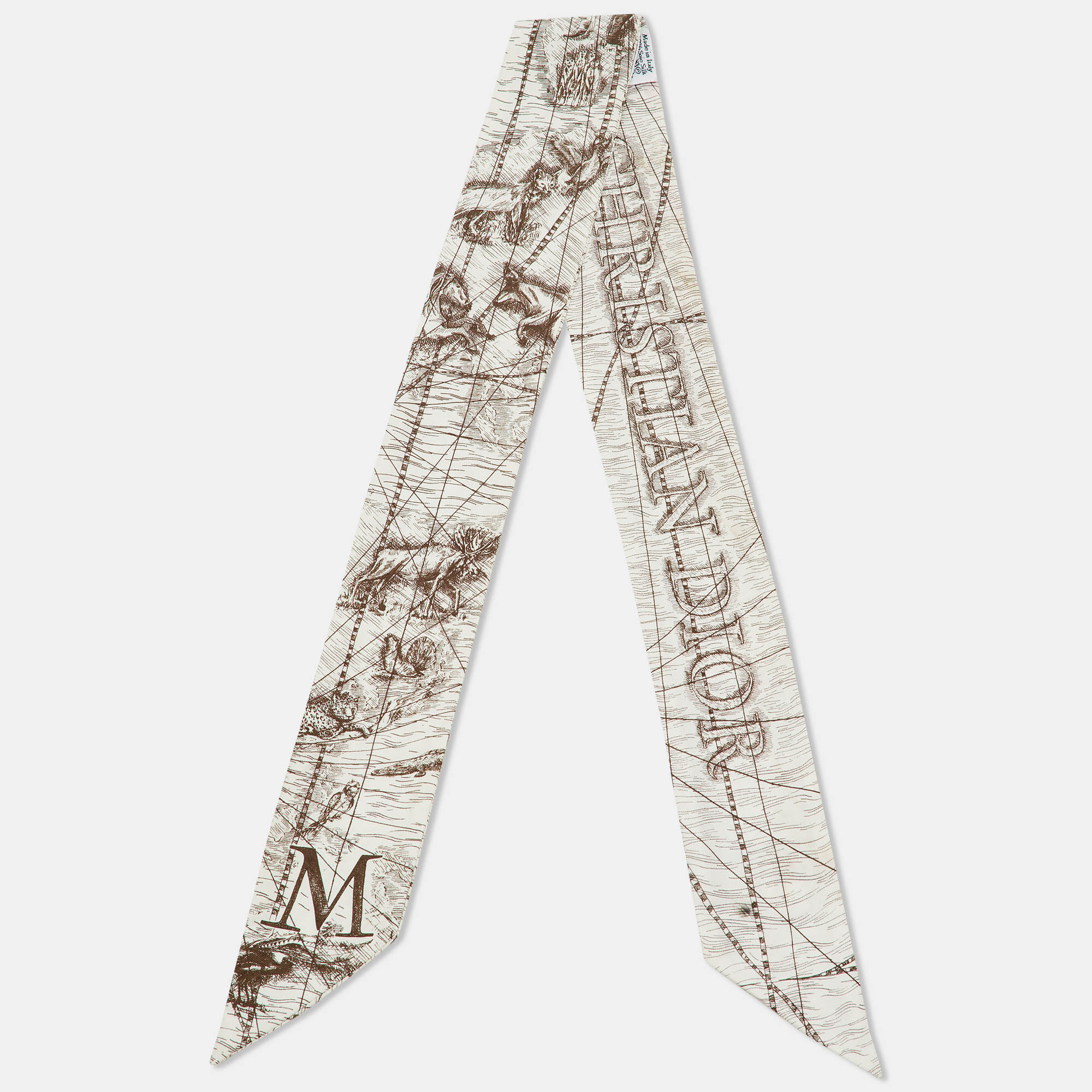 

Dior Monochrome ABCDior  'Monde' Silk Mitzah Scarf, White