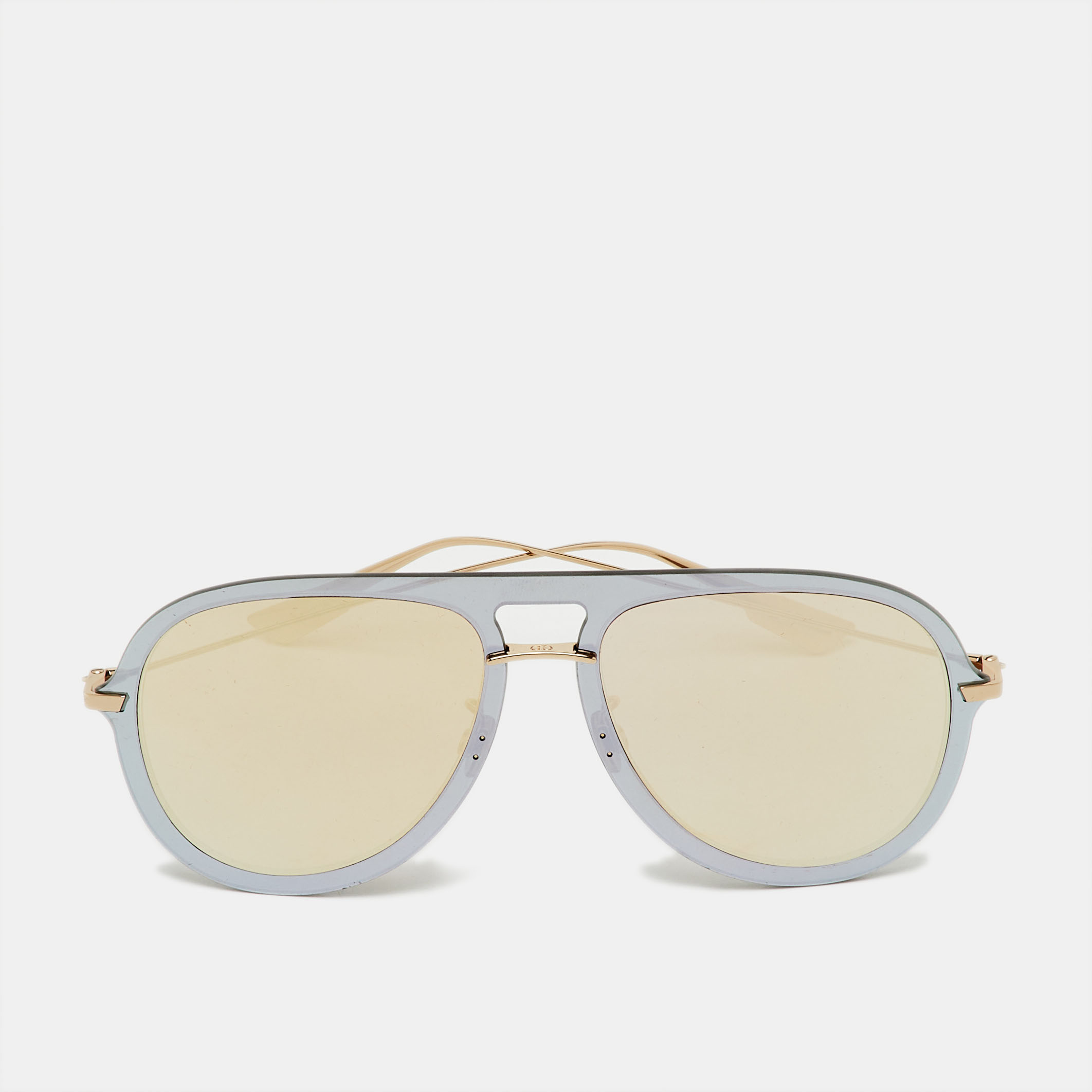 

Dior Silver Tone/Pink Mirrored DiorUltime 1 Aviator Sunglasses