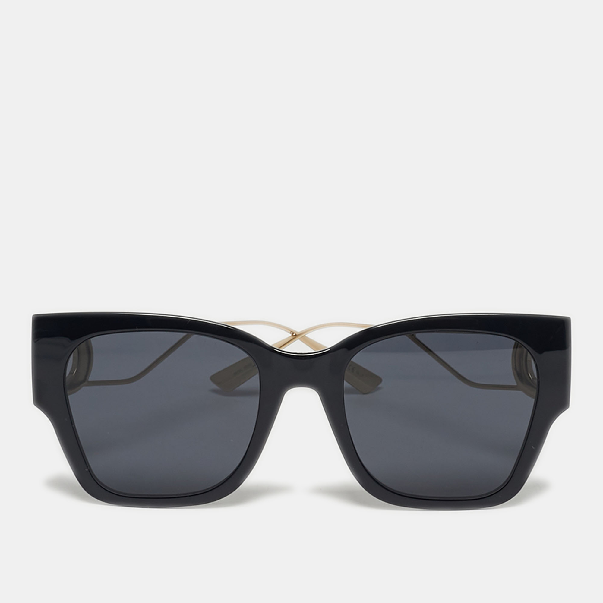 Click to view more detailed imagery on our partner's website Pre-owned Dior Black 8072k 30montaigne Square Sunglasses