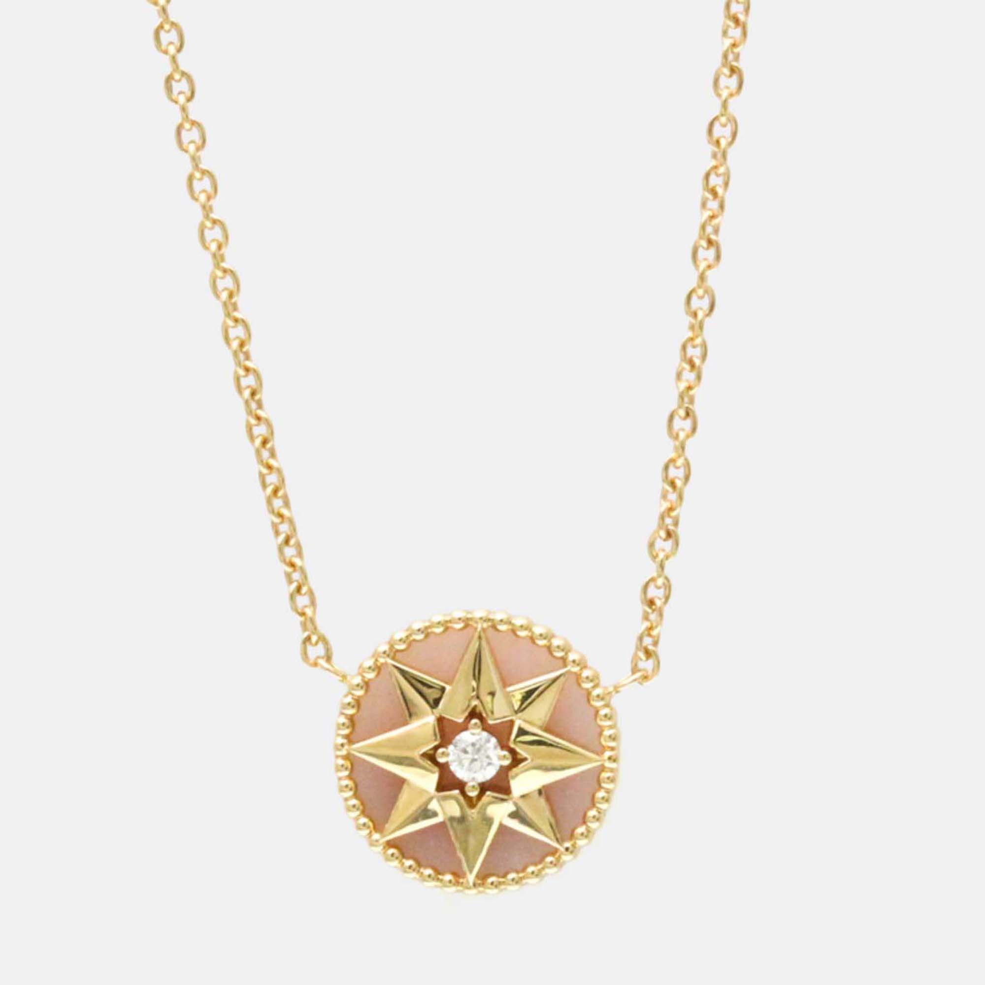 

Christian Dior Rose des Vents Opal 18K Pink Gold Pendant Necklace